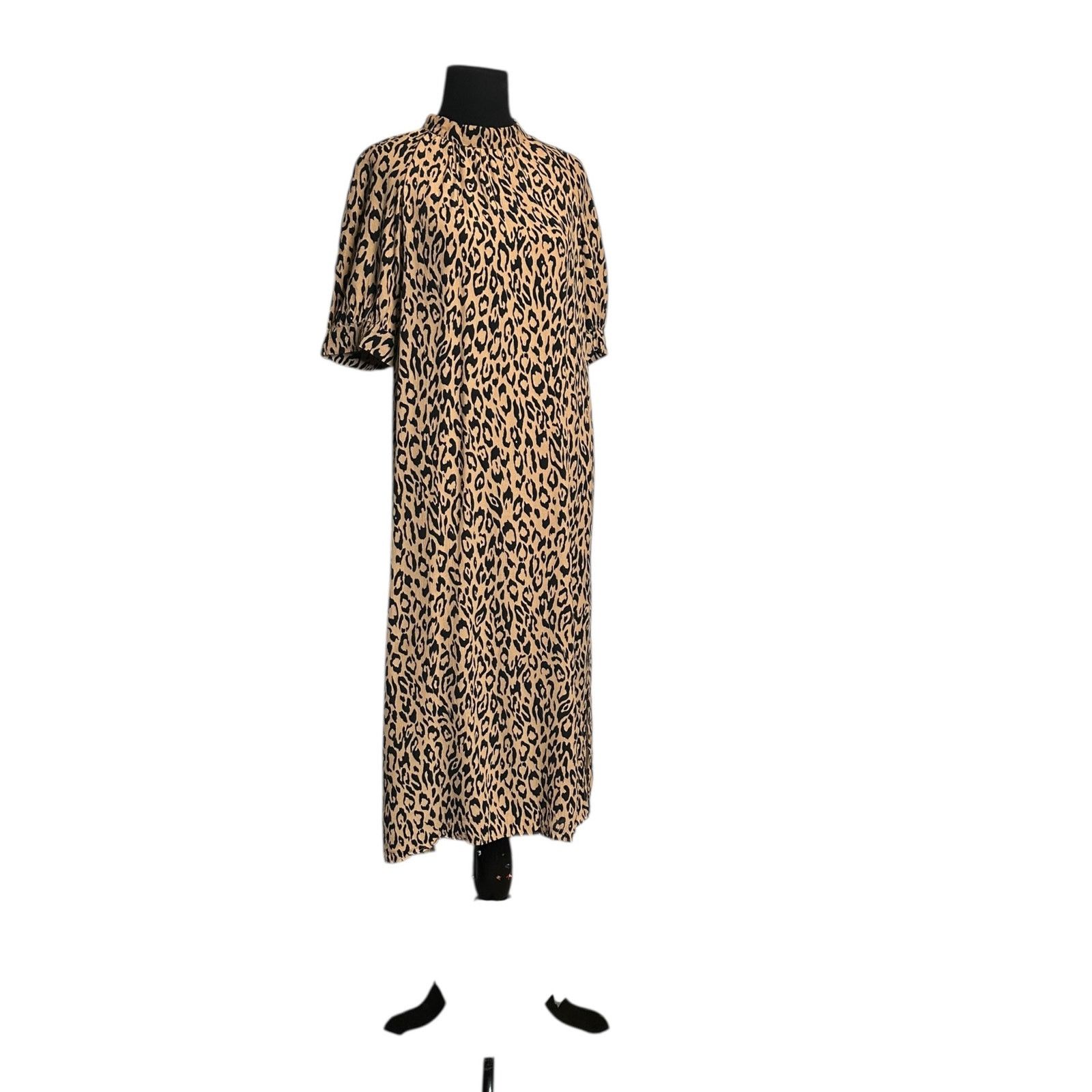 Anthropologie Anthropologie Leopard Print Short Sleeves Midi Dress size XS Size XS / US 0-2 / IT 36-38 - 20 Thumbnail