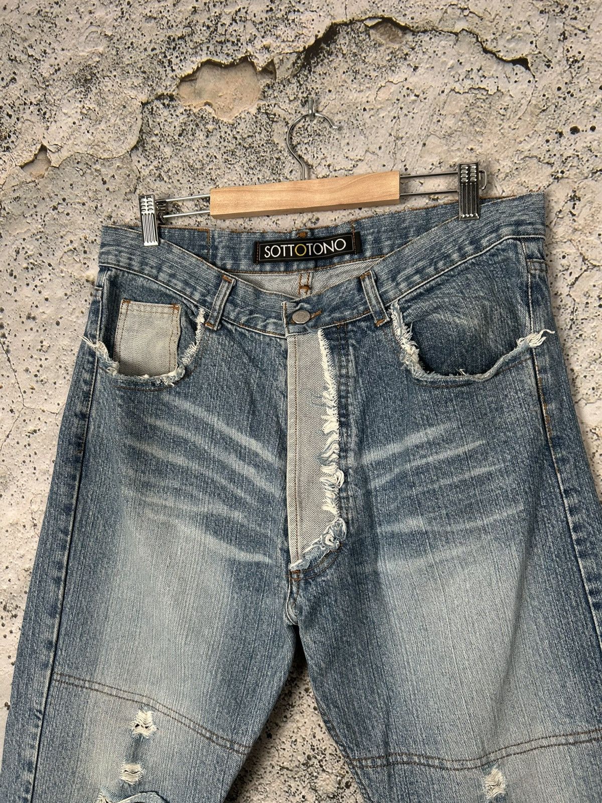 Other Vintage Avantgarde Grunge Denim Pants Distressed Rock Punk Size US 36 / EU 52 - 3 Thumbnail