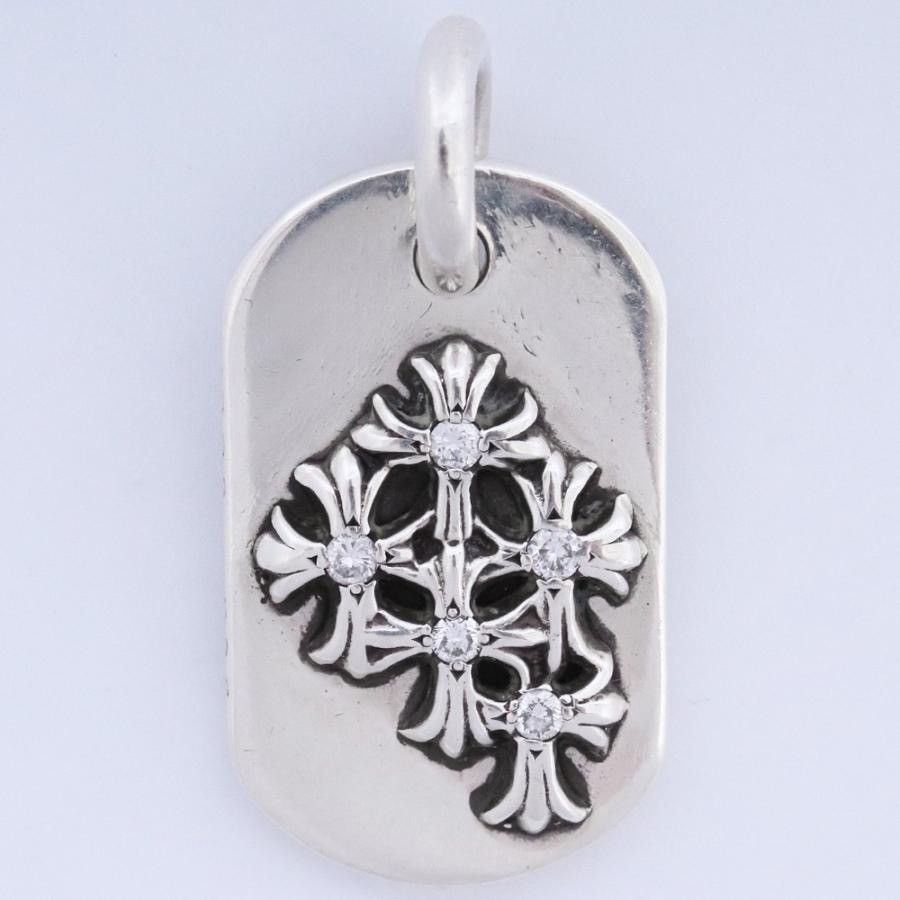 Chrome Hearts Chrome Hearts Cemetery Dog tag with diamonds