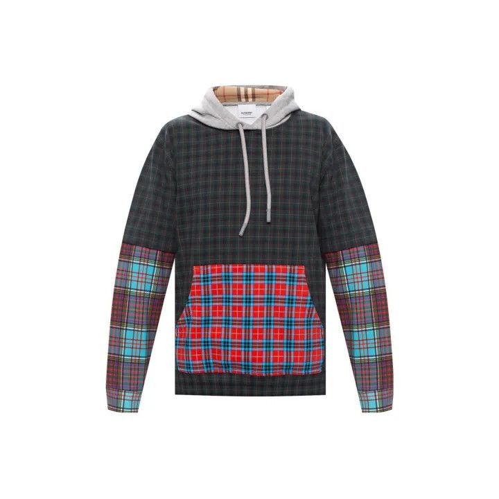 Burberry Burberry Burberry Color Blocked Plaid Hoodie-2507 Size US M / EU 48-50 / 2 - 1 Thumbnail