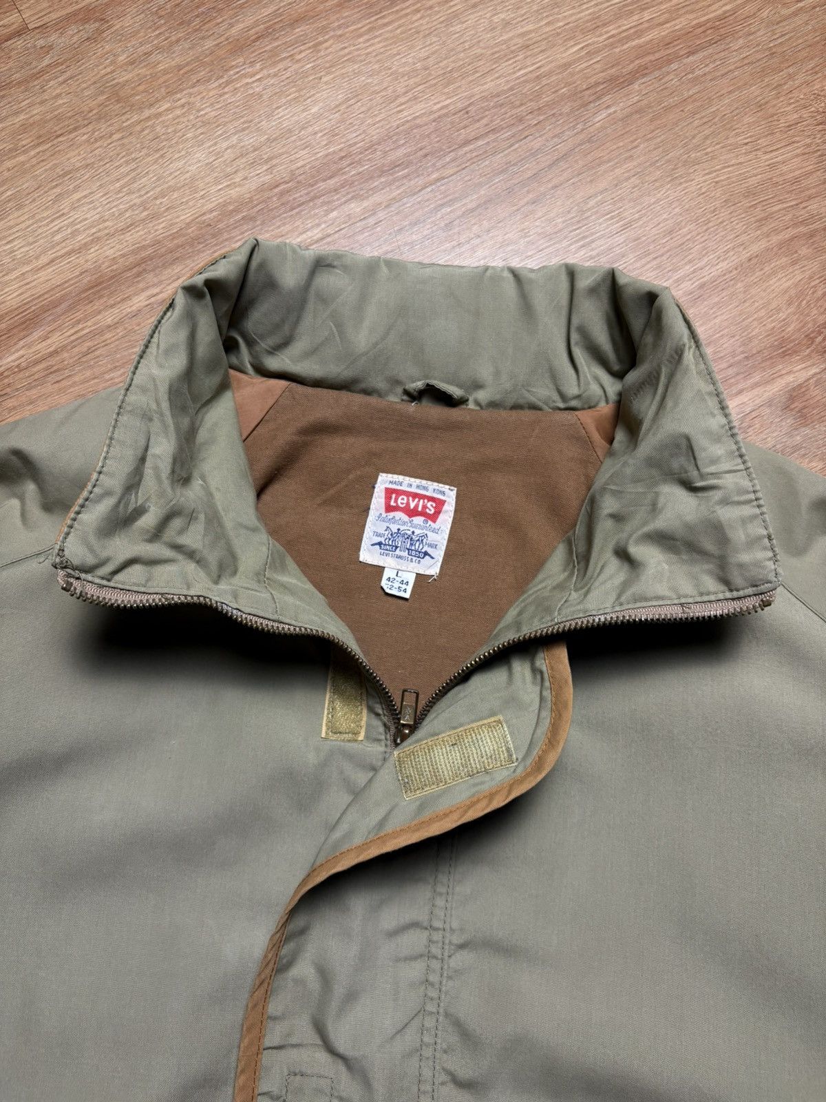 Levi's Levi's 90s Military Green Canvas Light Zip-up Jacket (L) Size US L / EU 52-54 / 3 - 5 Thumbnail