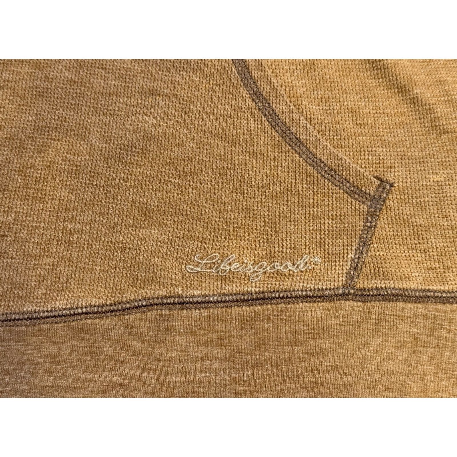 Life is Good Life is Good Hooded Top Womens L Brown V-Neck Pullover Hoodie Size L / US 10 / IT 46 - 3 Thumbnail