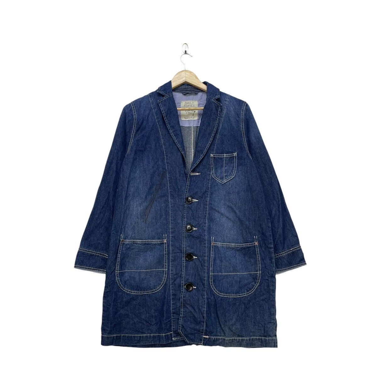 Japanese Brand × Vintage Japanese Brand Daily Topics Indigo Denim Jacket Size M / US 6-8 / IT 42-44 - 1 Thumbnail