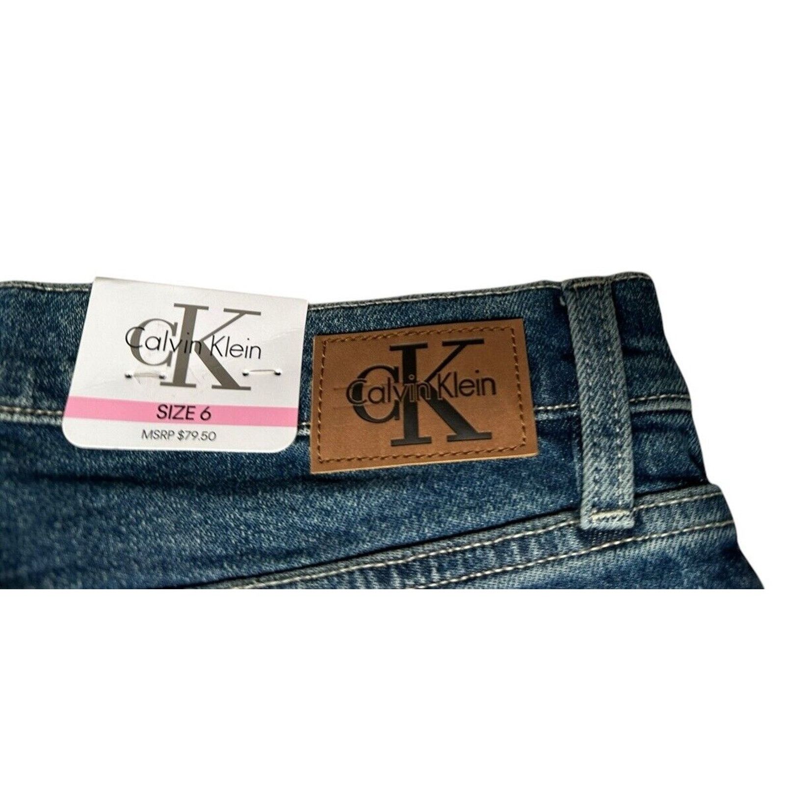 Calvin Klein Calvin Klein Womens 6 Vintage Straight High Rise Jeans Size 28" / US 6 / IT 42 - 7 Thumbnail
