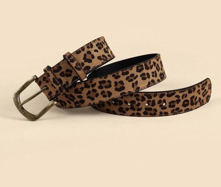 Japanese Brand 2000s leopard cheetah print belt Size 32 - 5 Thumbnail