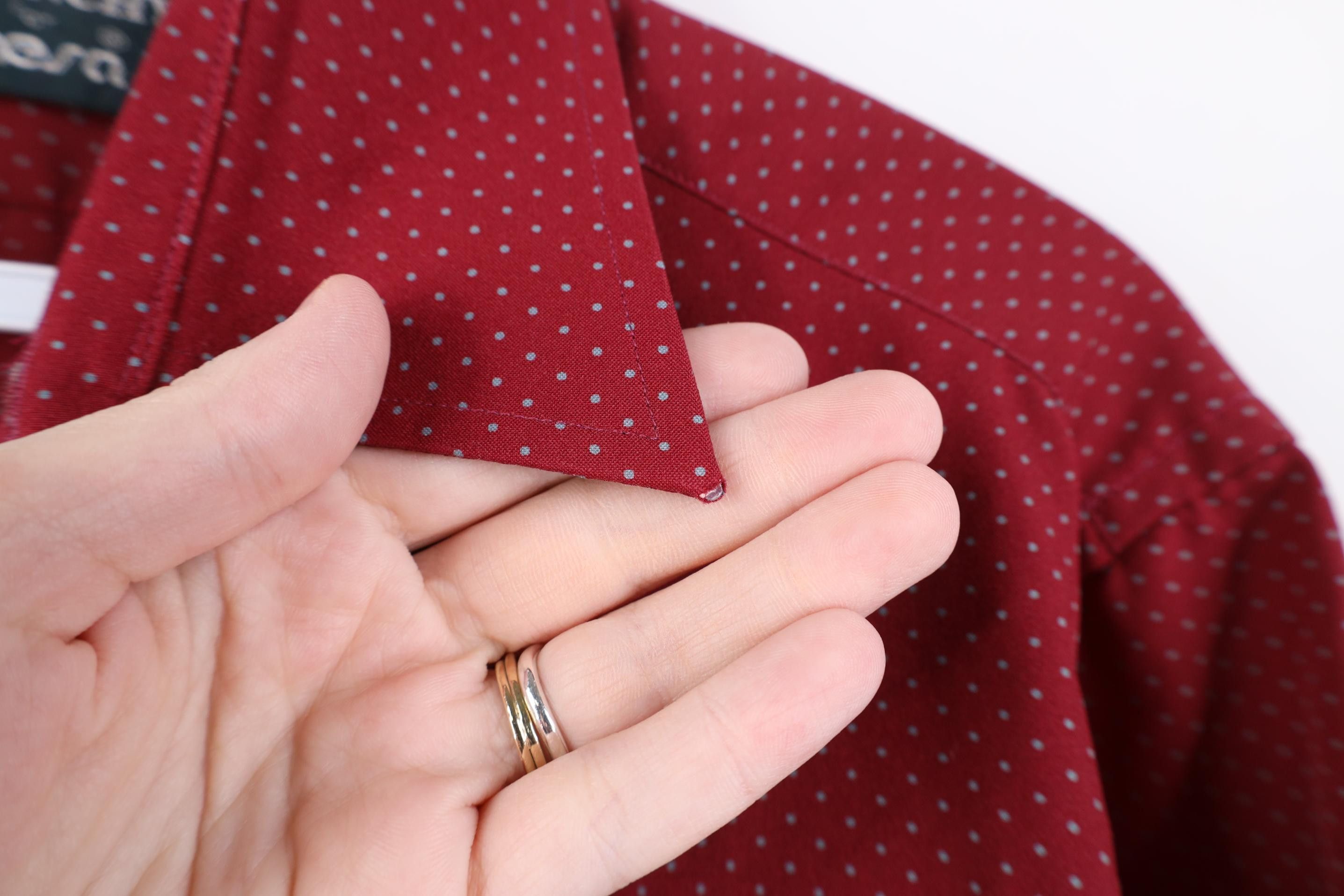 Givenchy Vintage 70s Givenchy Polka Dot Collared Button Shirt Red Size US S / EU 44-46 / 1 - 10 Thumbnail