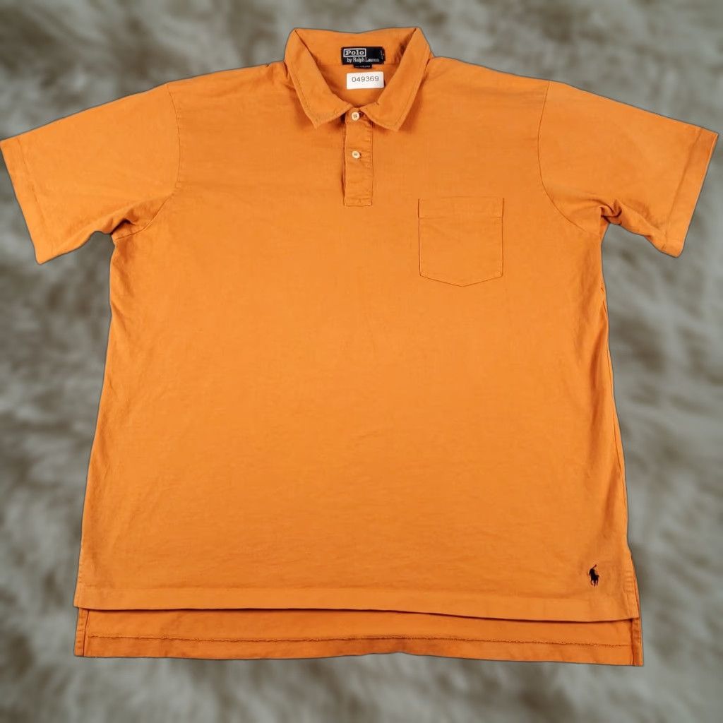 Ralph Lauren Ralph Lauren Polo Shirt Mens 2XL Orange Cotton Short Sleeve Button-Front Logo Shirt Mens Size US XXL / EU 58 / 5 - 1 Thumbnail