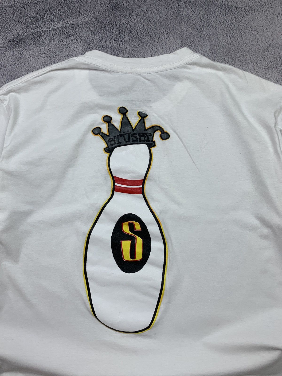 Other Stussy XL White Graphic tshirt Bowling Crown Logo Streetwear Size US XL / EU 56 / 4 - 12 Thumbnail