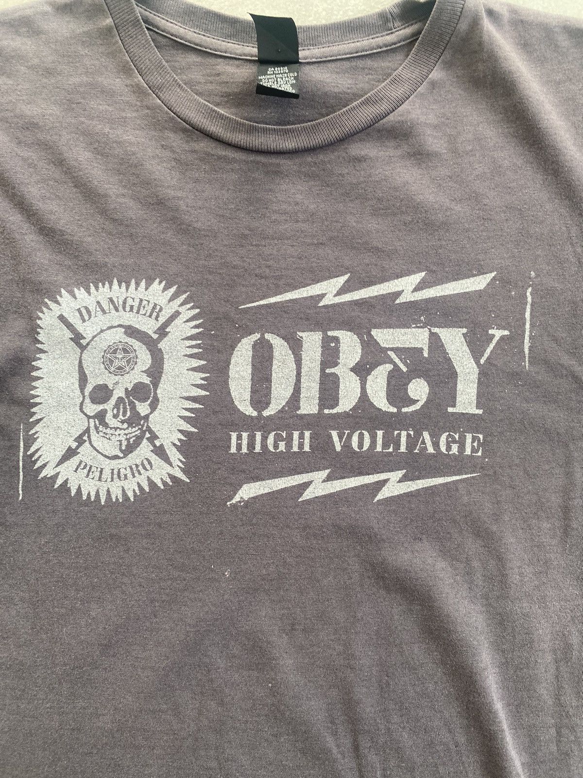 Obey × Vintage VINTAGE OBEY HIGH VOLTAGE SKULL TEE Size US M / EU 48-50 / 2 - 2 Thumbnail