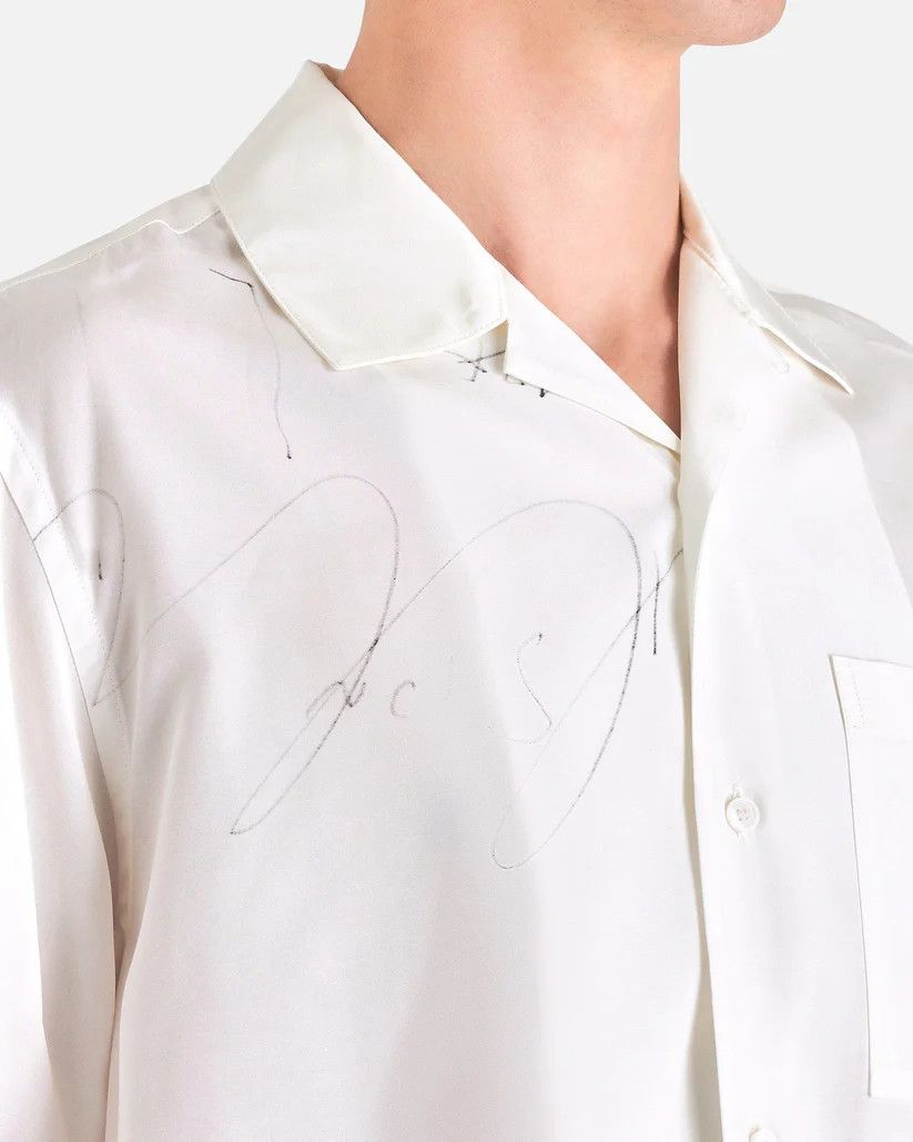 OAMC o1y0225 Patterned Shirt in White Size US L / EU 52-54 / 3 - 2 Thumbnail