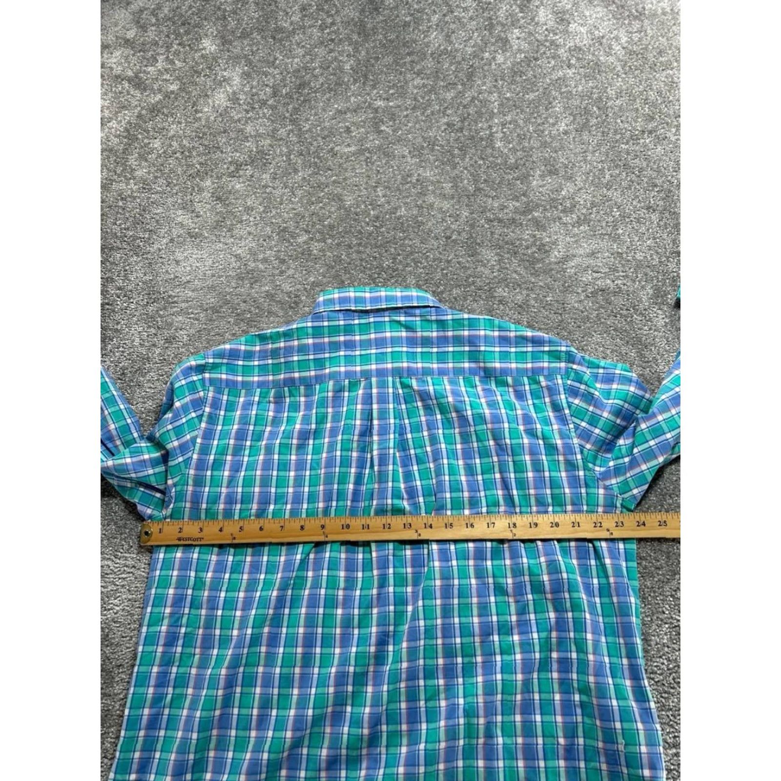 Vineyard Vines Vineyard Vines Shirt Mens Large Green Plaid Cotton Logo Stretch Button Down Shirt Size US L / EU 52-54 / 3 - 6 Thumbnail