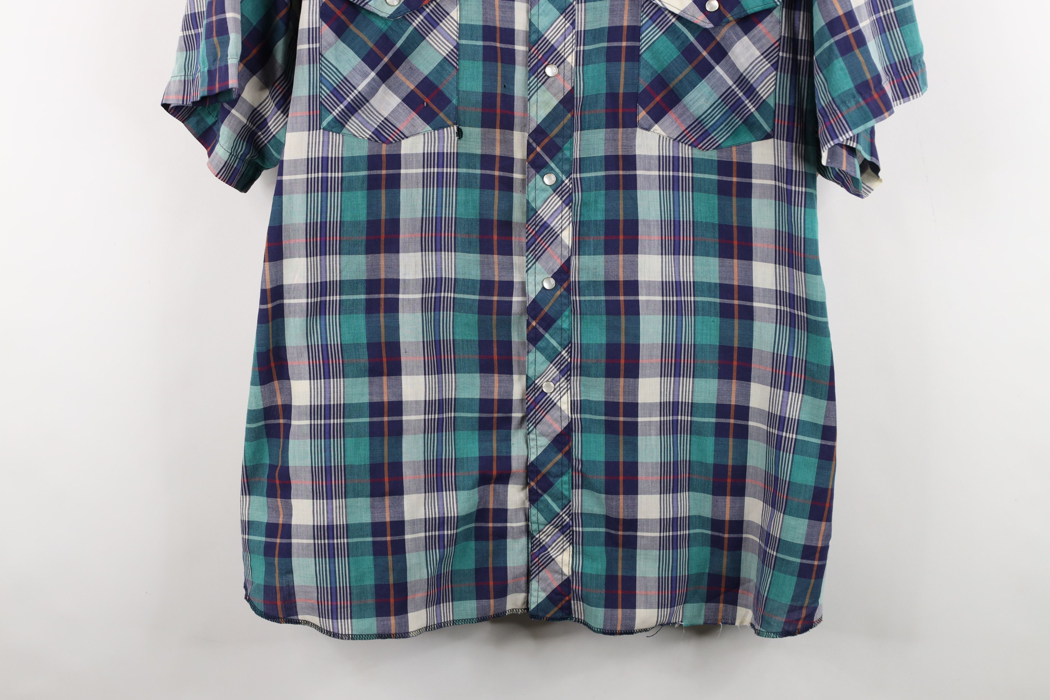 Wrangler Vintage 90s Wrangler Cowboy Short Sleeve Button Shirt Size US XXL / EU 58 / 5 - 3 Thumbnail