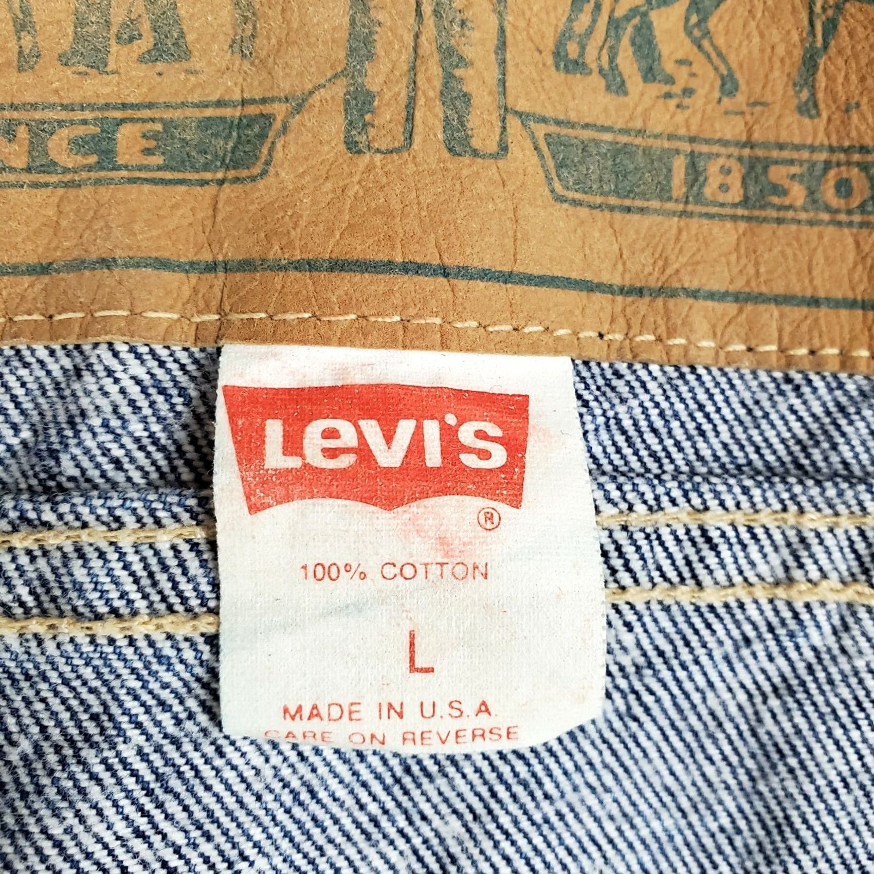 Levi's VTG Levi's Denim Chore Jacket Womens Large Blue Cotton Corduroy Collar Made in USA Vintage Coat Size L / US 10 / IT 46 - 5 Thumbnail