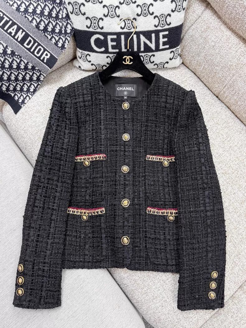 Chanel Chanel Leather chain four-pocket woven long-sleeved jacket Size XS / US 0-2 / IT 36-38 - 2 Thumbnail