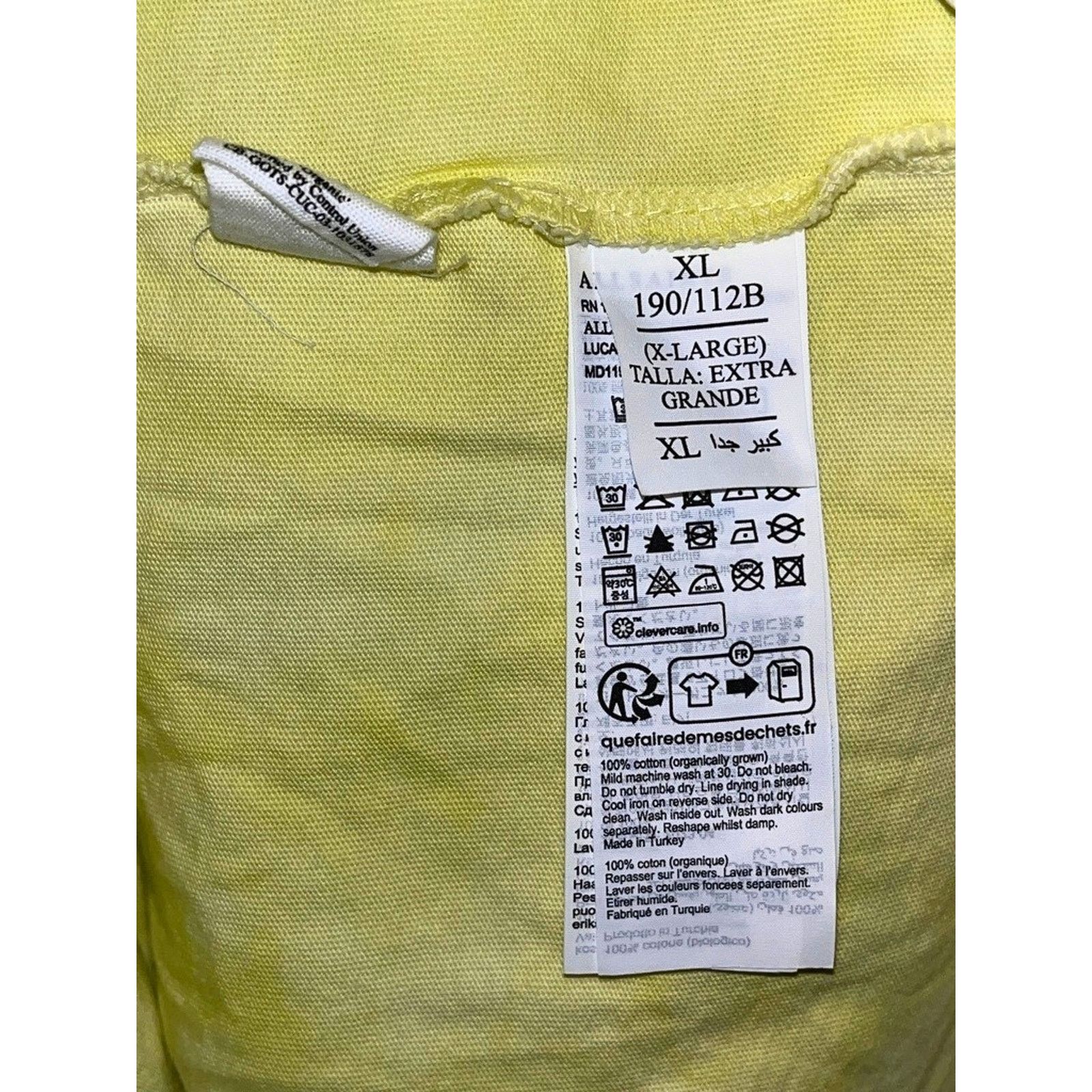Allsaints ALLSAINTS Luca Oversized Tee XL Chartreuse Organic Cotton Size US XL / EU 56 / 4 - 5 Thumbnail