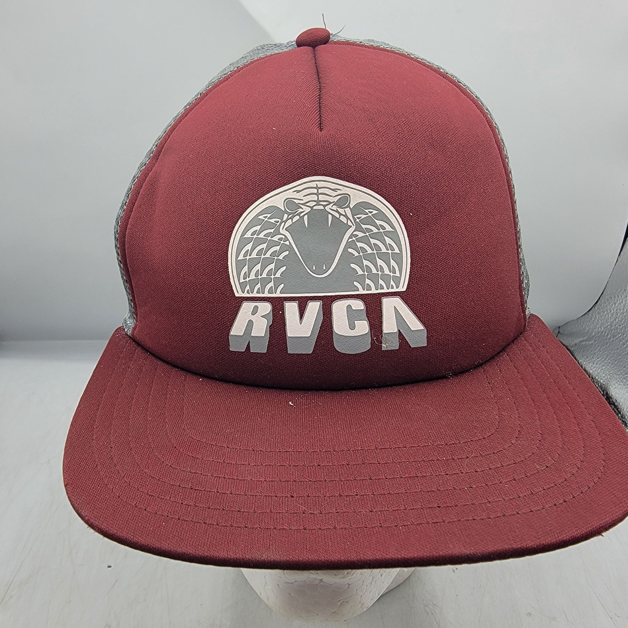 RVCA RVCA King Cobra Adults Red Trucker Hat Casual Outdoors Light Size ONE SIZE - 1 Thumbnail
