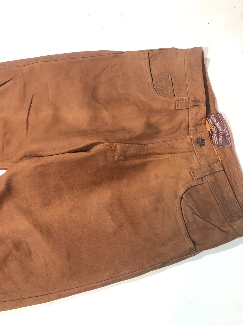 Leather × Vintage John Devin Clasics Racing Biker Leather Pants Vintage Size US 34 / EU 50 - 6 Thumbnail