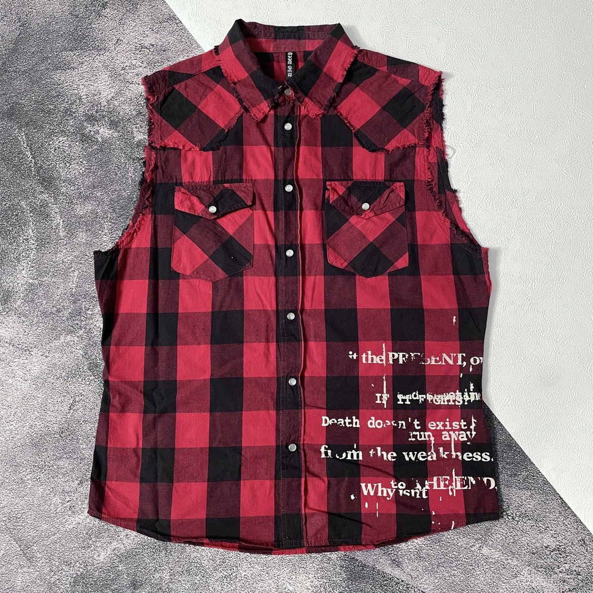 If Six Was Nine 🔥Big Deep y2k japanese punk skull poem shirt Size US L / EU 52-54 / 3 - 1 Thumbnail