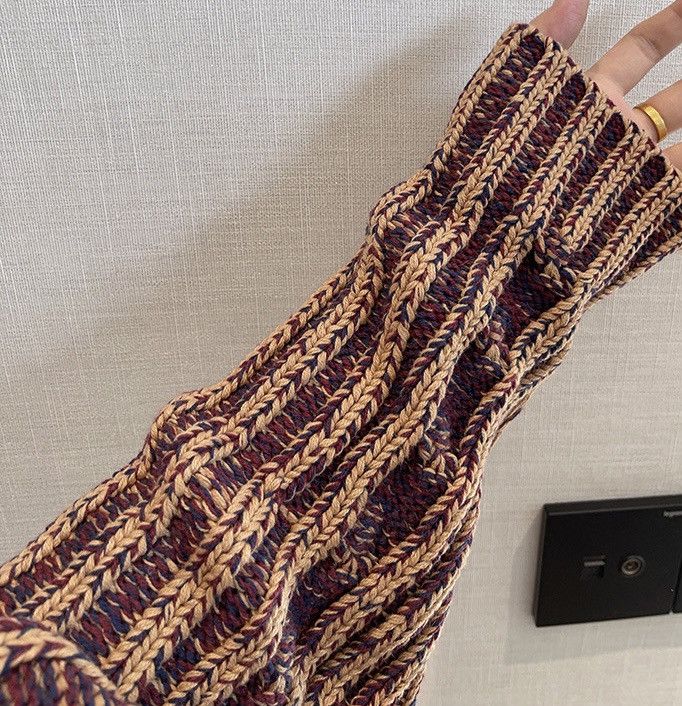 Japanese Brand × Vintage Reversible retro y2k cable knit sweater knitwear jumper Size US L / EU 52-54 / 3 - 8 Thumbnail