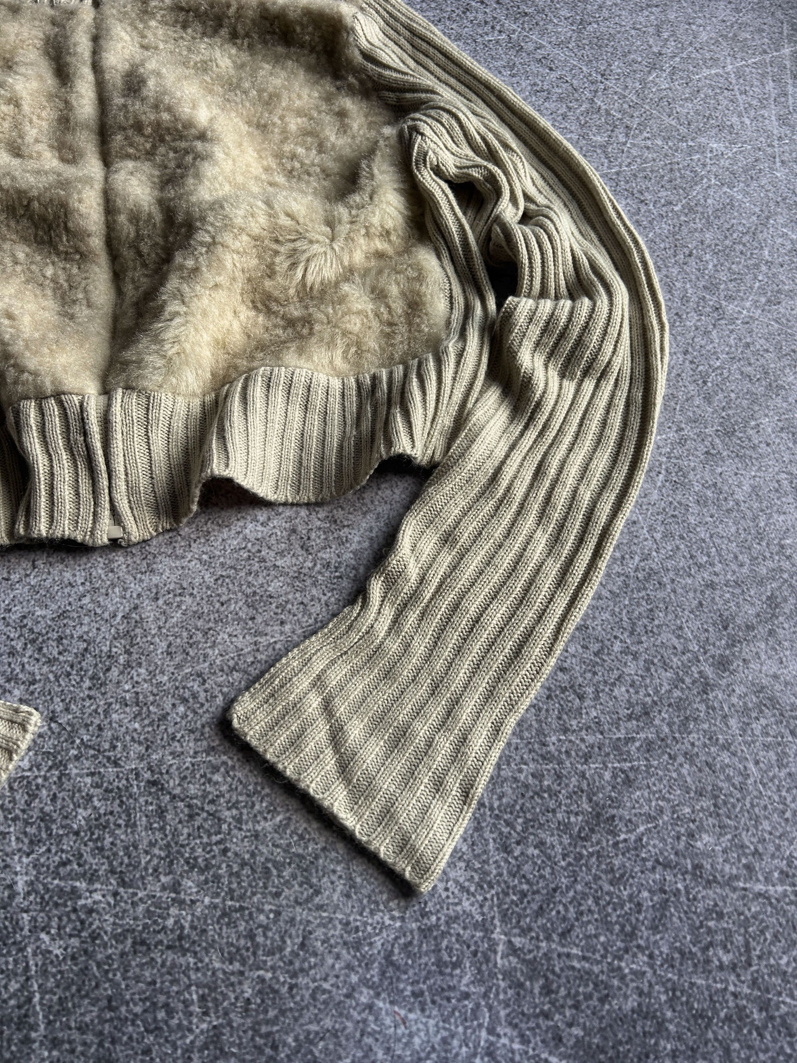 Vintage Cropped Knit Fur Sweater Zip Fitted Y2K Soft Grunge Cozy Size US S / EU 44-46 / 1 - 4 Thumbnail