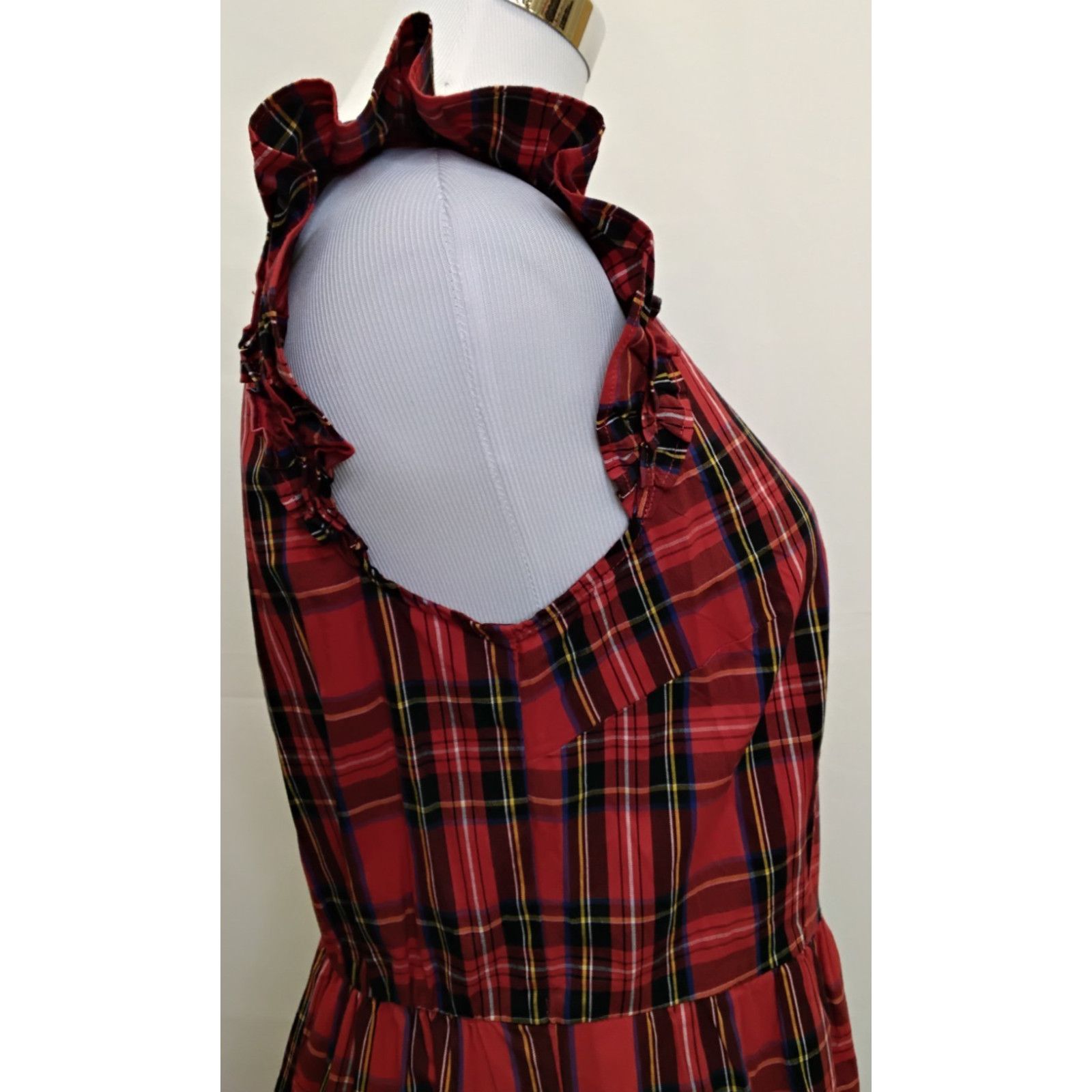 J.Crew J. Crew Midi Dress Women's 4 Red Tartan Plaid NWT Size S / US 4 / IT 40 - 7 Thumbnail