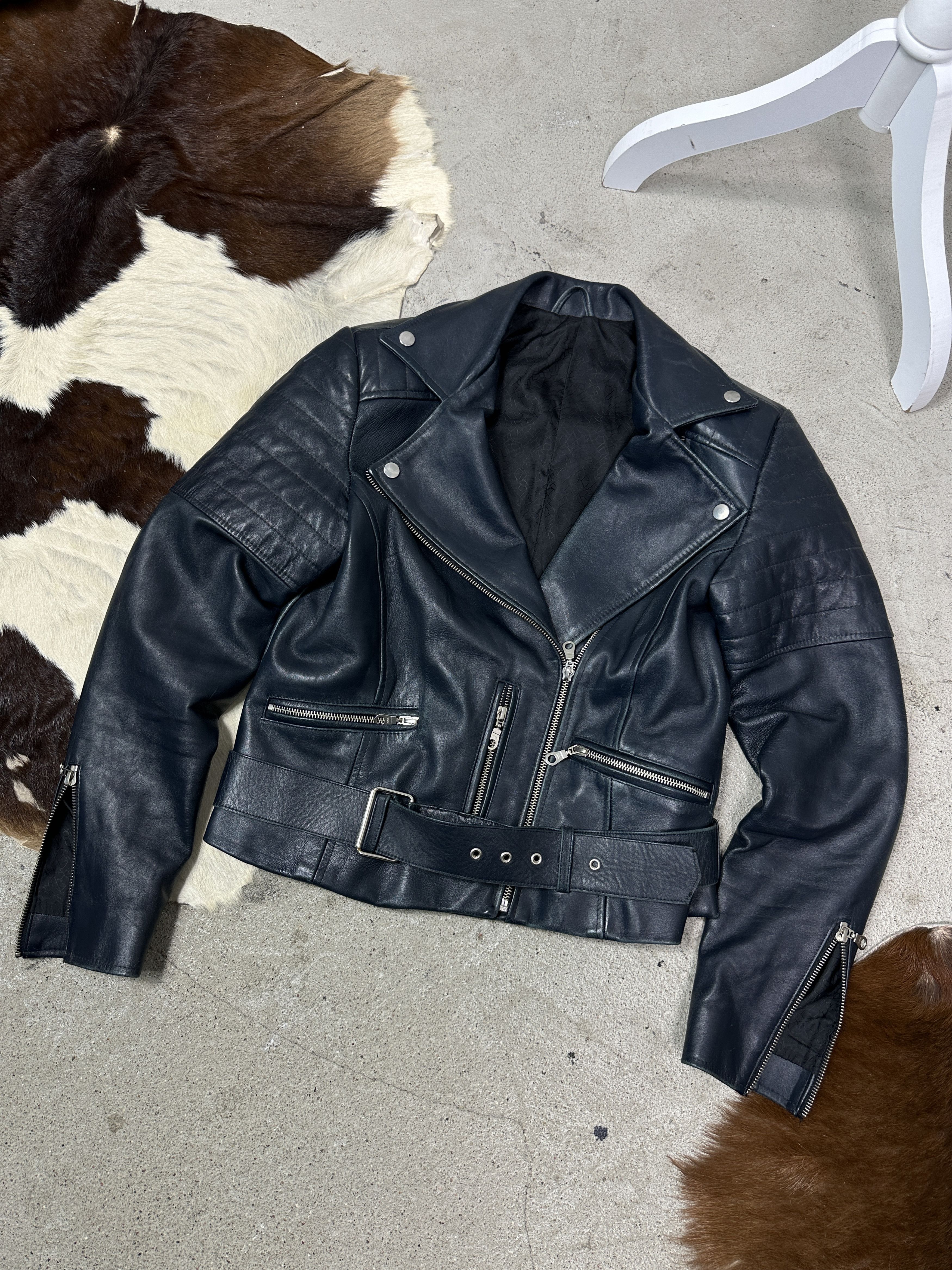 Vintage Vintage Leather Biker Moto Racing Crop Jacket 90s Size US S / EU 44-46 / 1 - 2 Thumbnail