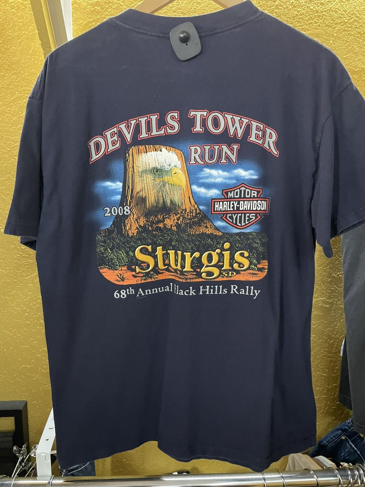 Harley Davidson × Vintage Harley Davidson Sturgis Black Hill Rally Devils Tower Run Size US L / EU 52-54 / 3 - 2 Thumbnail