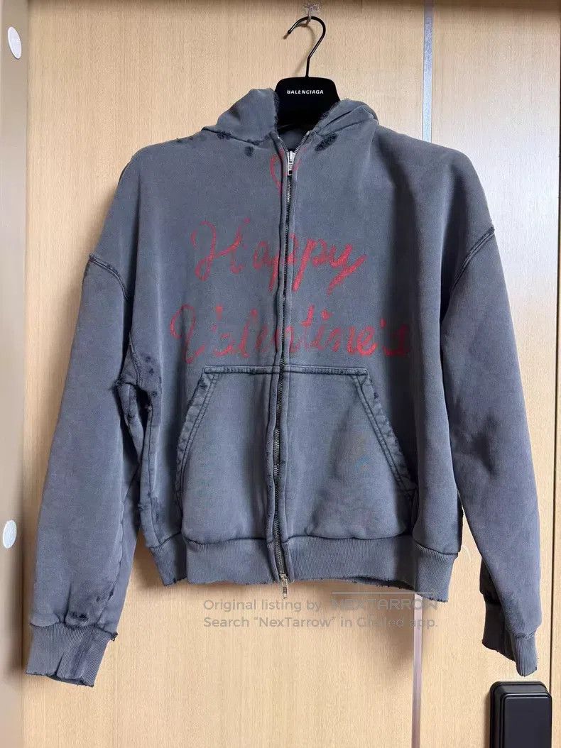 Balenciaga Balenciaga Qixi limited edition white graffiti zip-up hood Size US XXS / EU 40 - 1 Thumbnail