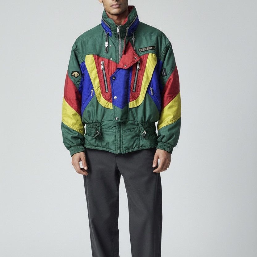 Descente Vintage spain descente colour block multicolour jacket ski Size US L / EU 52-54 / 3 - 1 Thumbnail