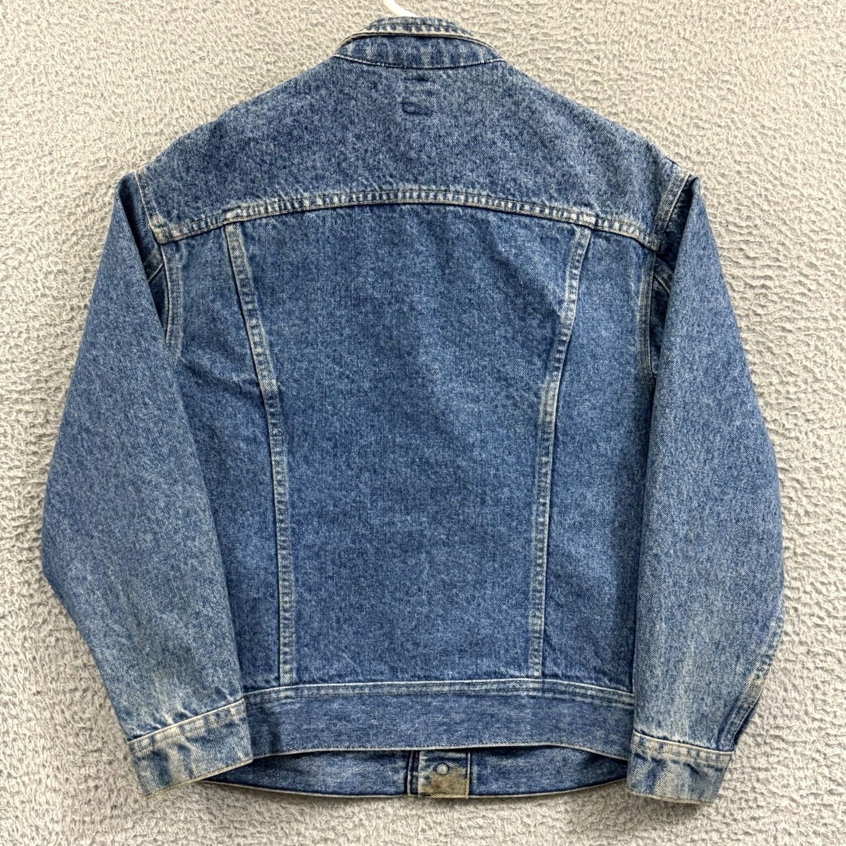 Lee VINTAGE Lee Denim Jacket Women Medium Blue 80s Trucker Distress Jean Western USA Jacket Mens Womens Size 32" / US 10 / IT 46 - 7 Thumbnail