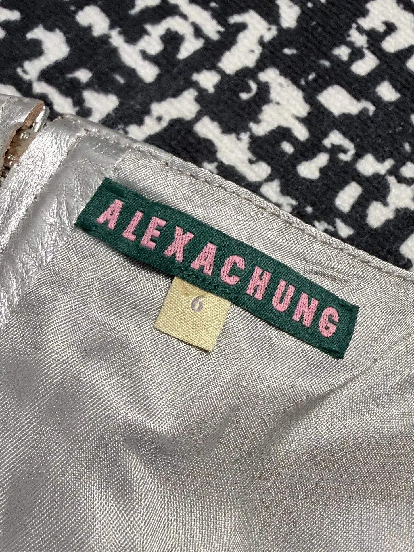 Alexa Chung ALEXACHUNG Metallic Leather Dress. Size M / US 6-8 / IT 42-44 - 3 Thumbnail