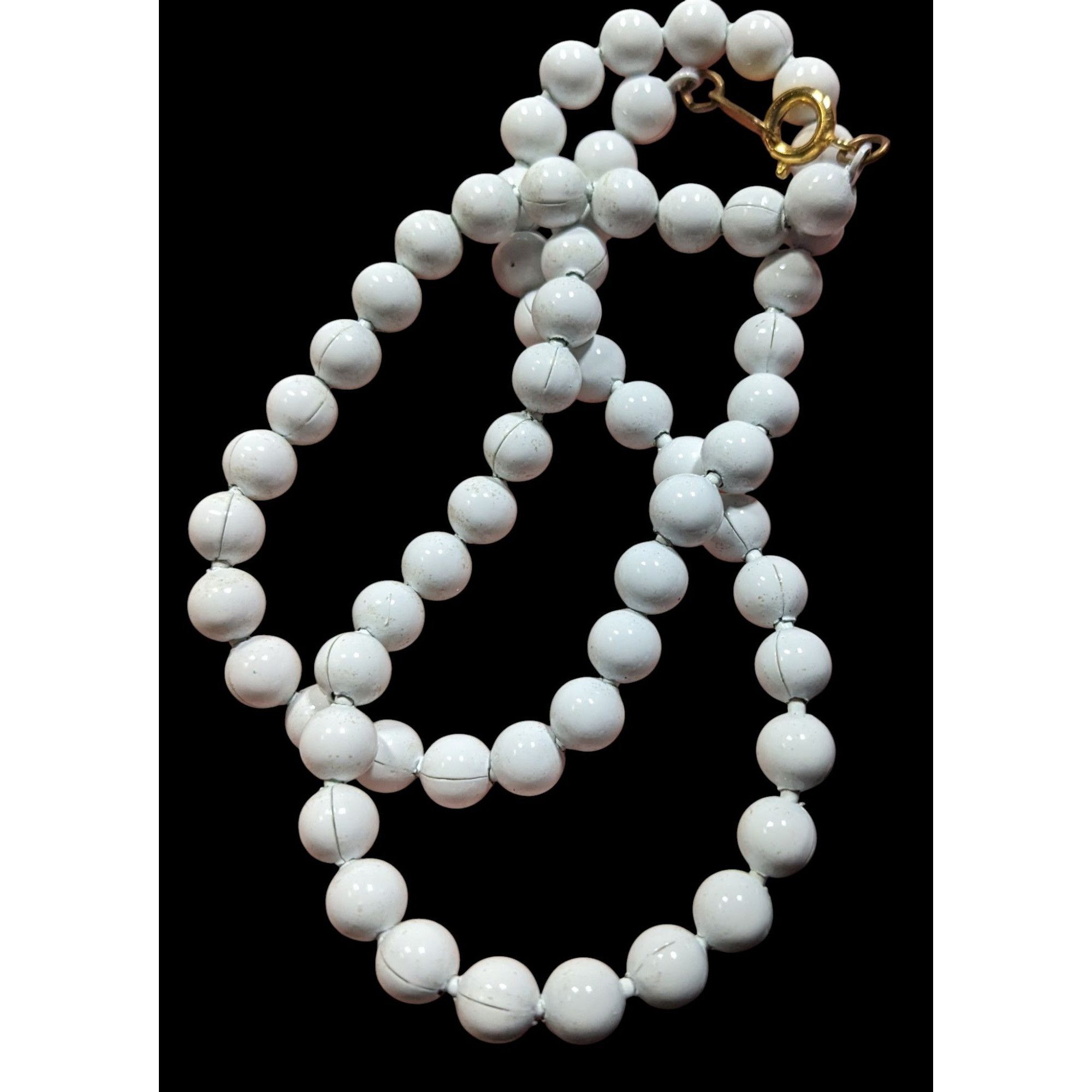 Other Vintage Oops A Daisy White Hollow Metal Beaded Necklace Size ONE SIZE - 5 Thumbnail