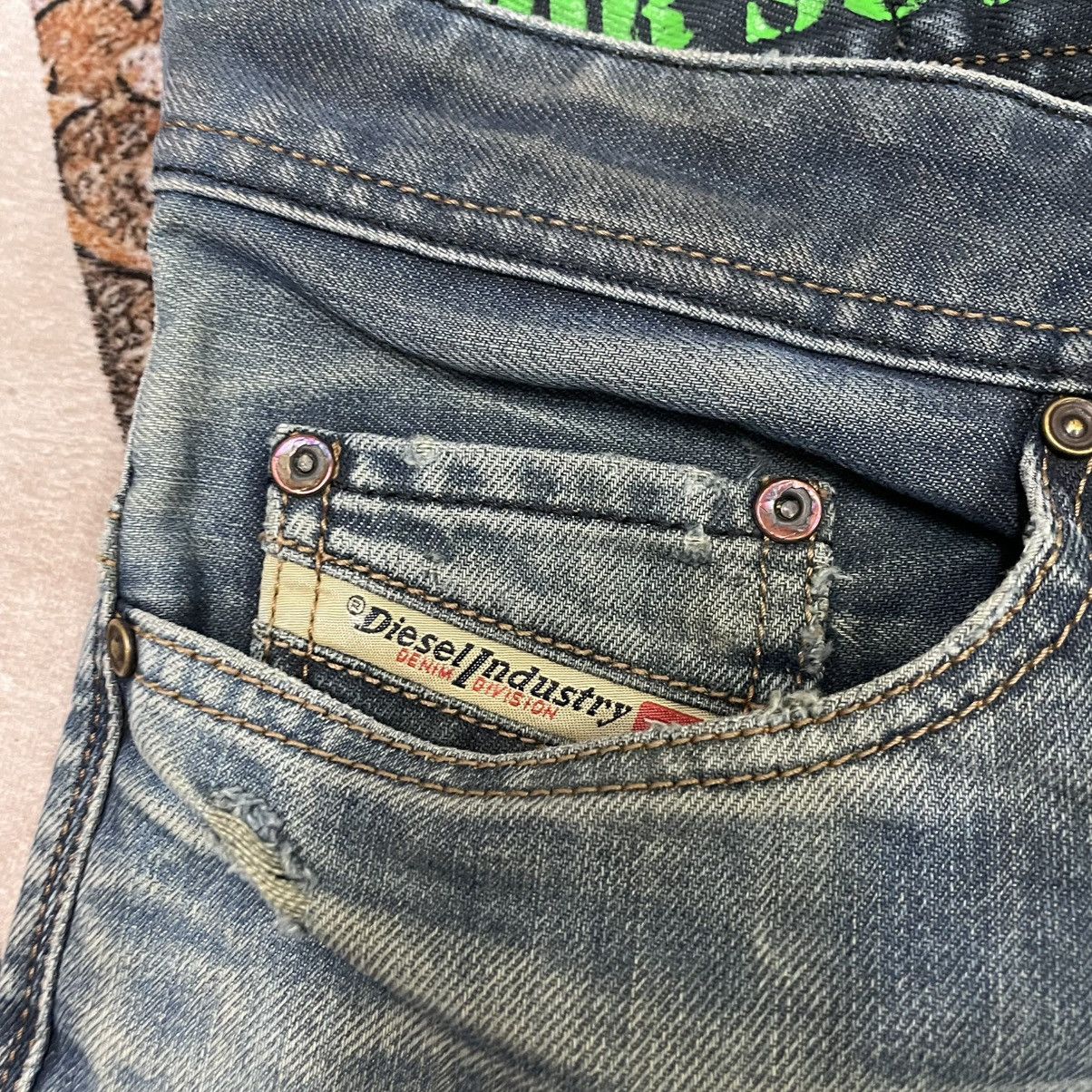 Diesel 🔥Vintage Diesel Industry Washed Ripped Distress Denim Jeans Size US 34 / EU 50 - 14 Thumbnail