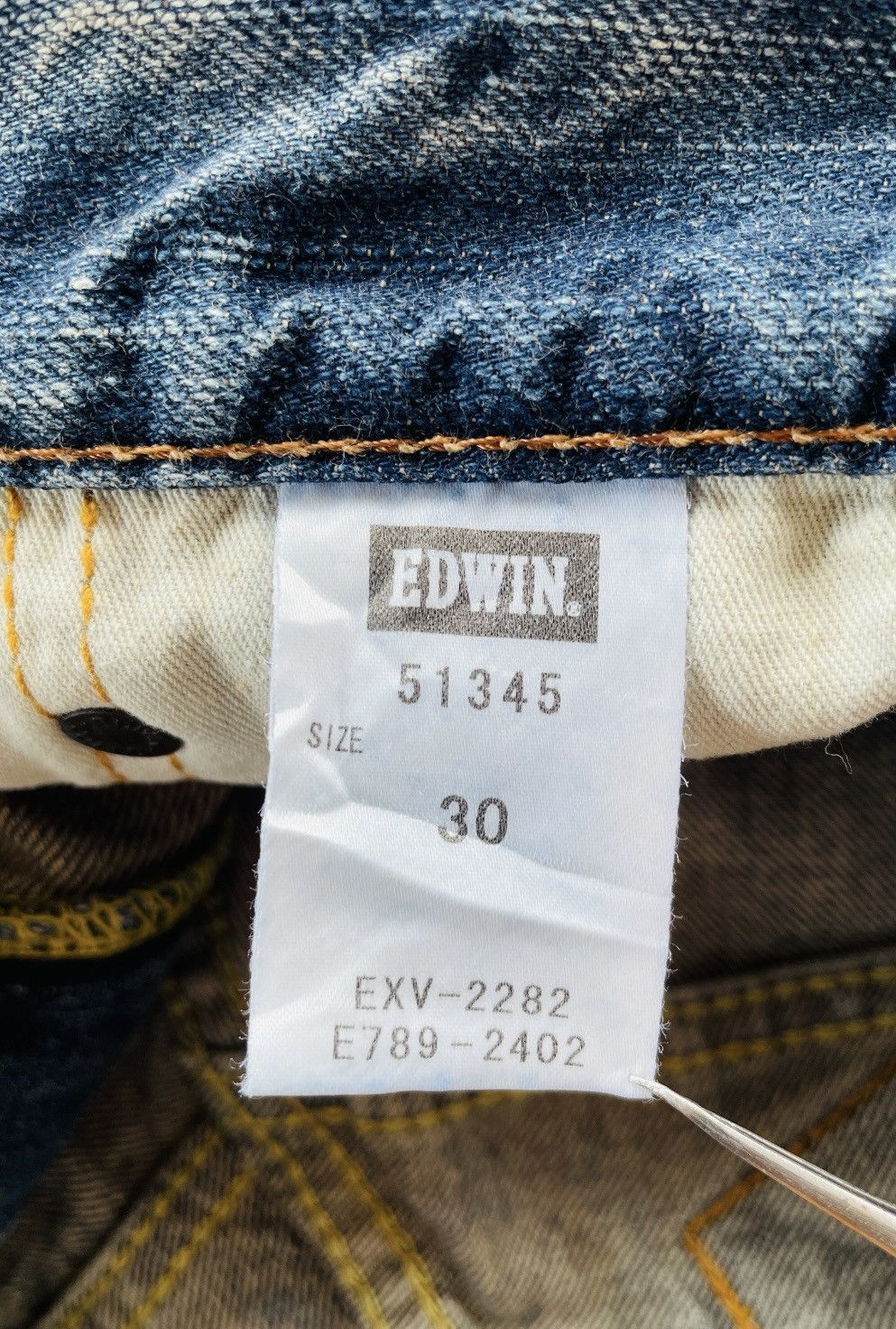 Edwin × Japanese Brand EDWIN WIDE SHORT BUCKLE BACK JEANS Size US 32 / EU 48 - 9 Thumbnail