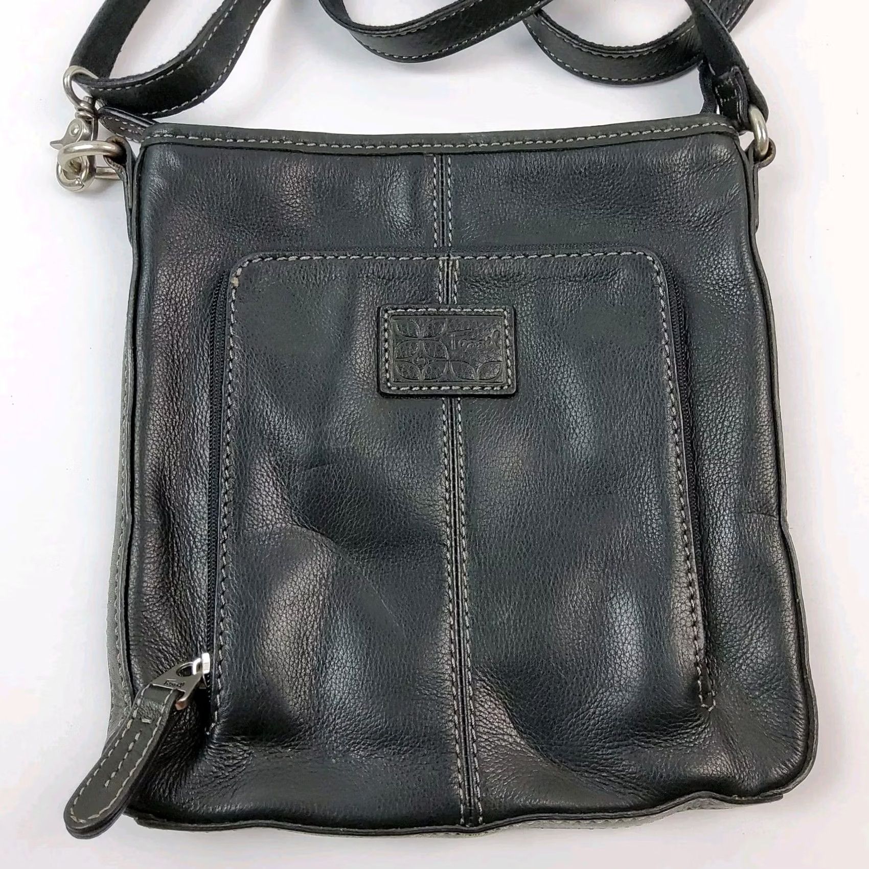 Fossil Fossil Leather Slim Crossbody Shoulder Purse - Black Size ONE SIZE - 2 Thumbnail