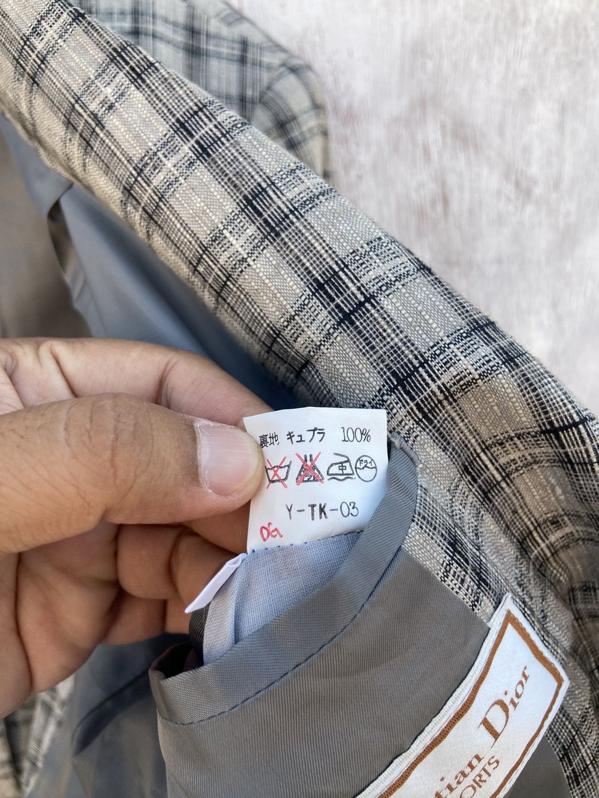 Christian Dior Monsieur CHRISTIAN DIOR CHECKERED BLAZER Size 44L - 5 Thumbnail