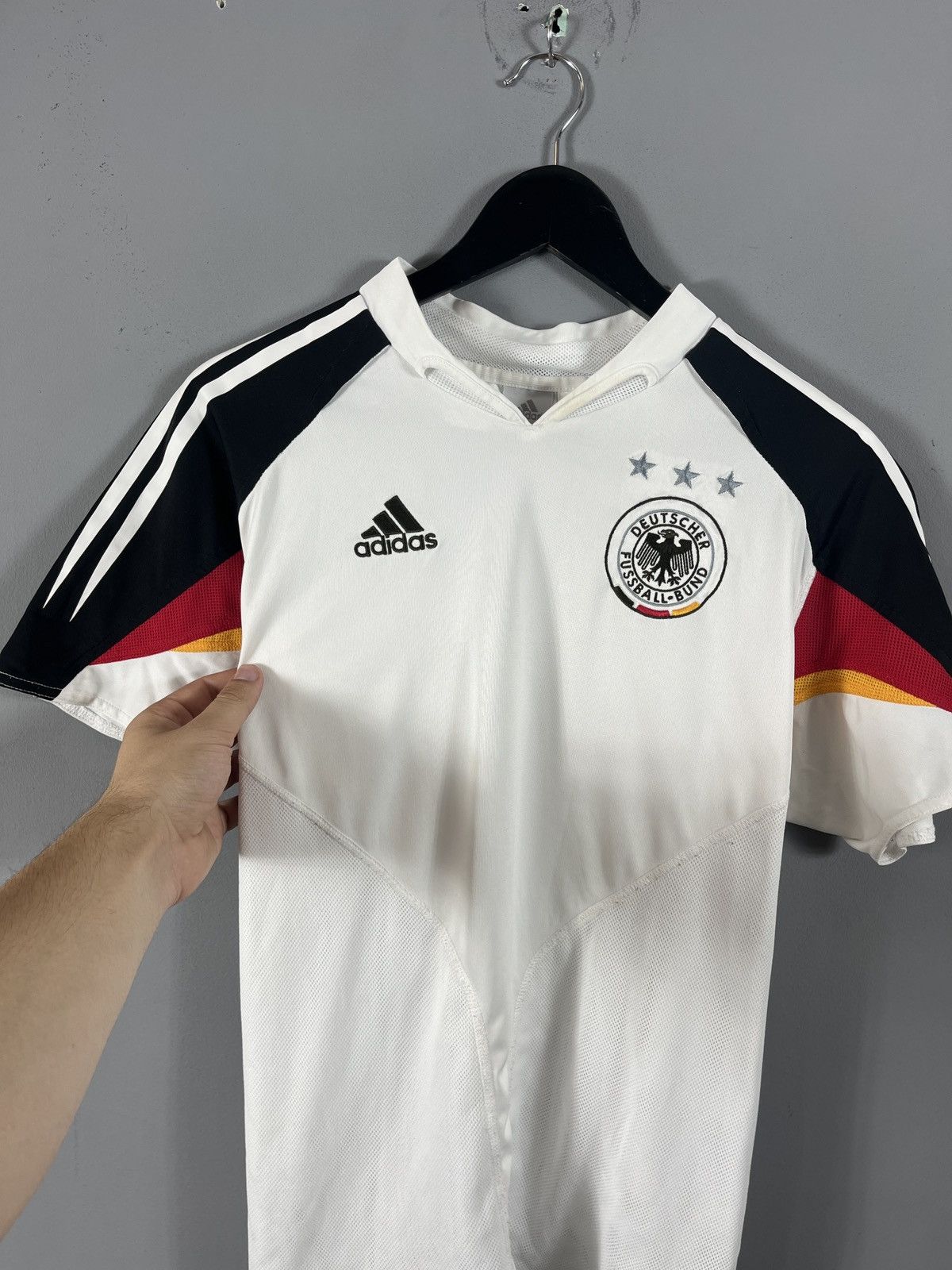 Adidas GERMANY TEAM 2004 home FOOTBALL JERSEY ADIDAS SOCCER Size US S / EU 44-46 / 1 - 2 Thumbnail