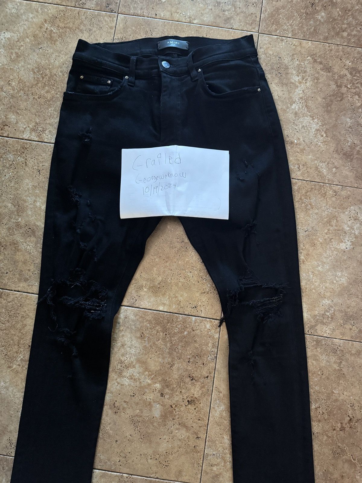 Amiri Amiri Thrasher Jeans Size US 31 - 1 Thumbnail