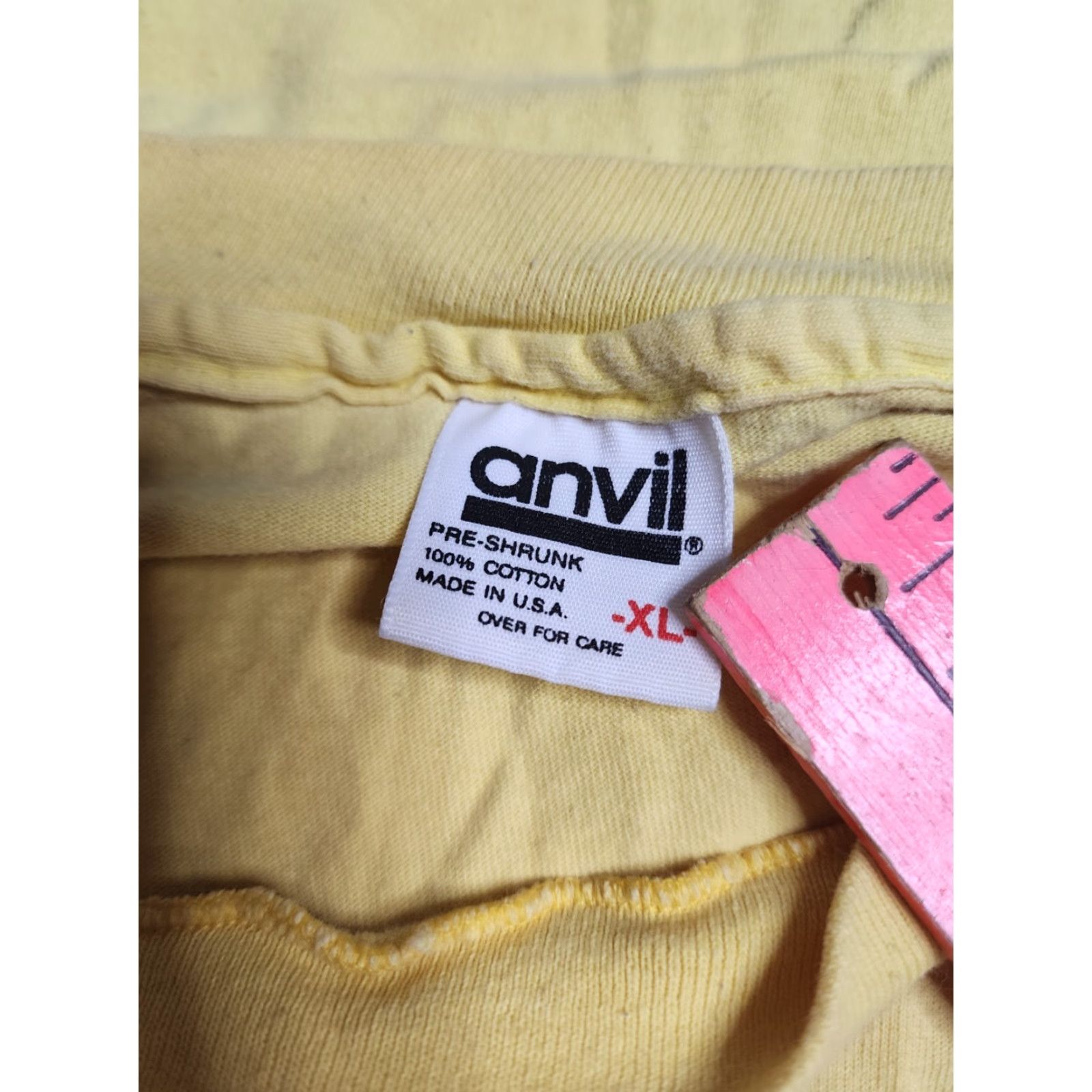 Anvil VINTAGE Men’s XL T-Shirt 1990s Bloodhounds Auburndale High School Dance Team Graphic Cotton Yellow School Theme Size US XL / EU 56 / 4 - 4 Thumbnail