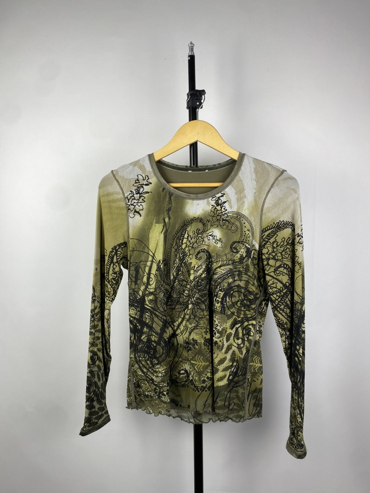 Designer × Japanese Brand × Vintage Save The Queen Jean Paul Gaultier Style Roses Mesh Blouses Size S / US 4 / IT 40 - 1 Thumbnail