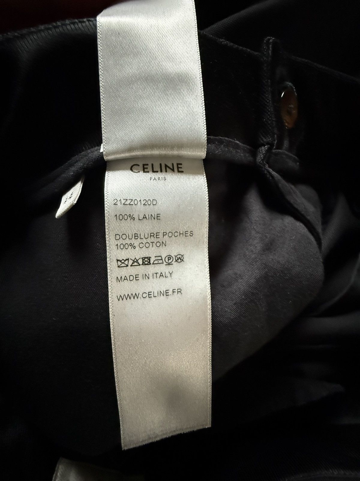 Celine Celine black trousers pants Hedi Slimane sz 44 28” 29” Size 38R - 15 Thumbnail