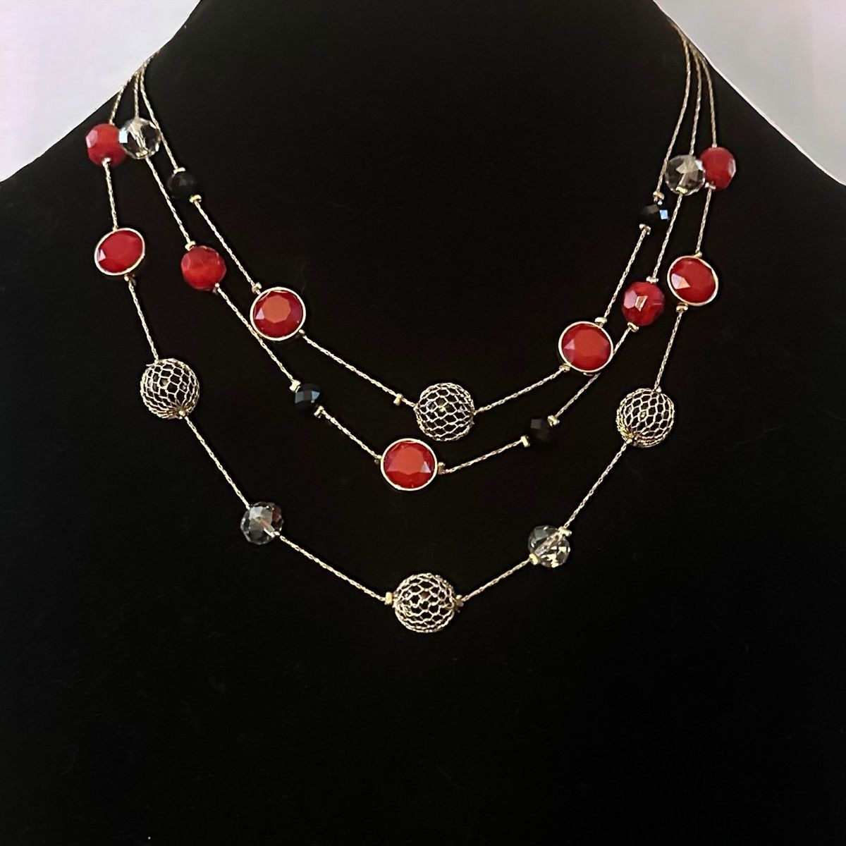 Other NY Collection layered floating bead chain necklace Size ONE SIZE - 1 Thumbnail