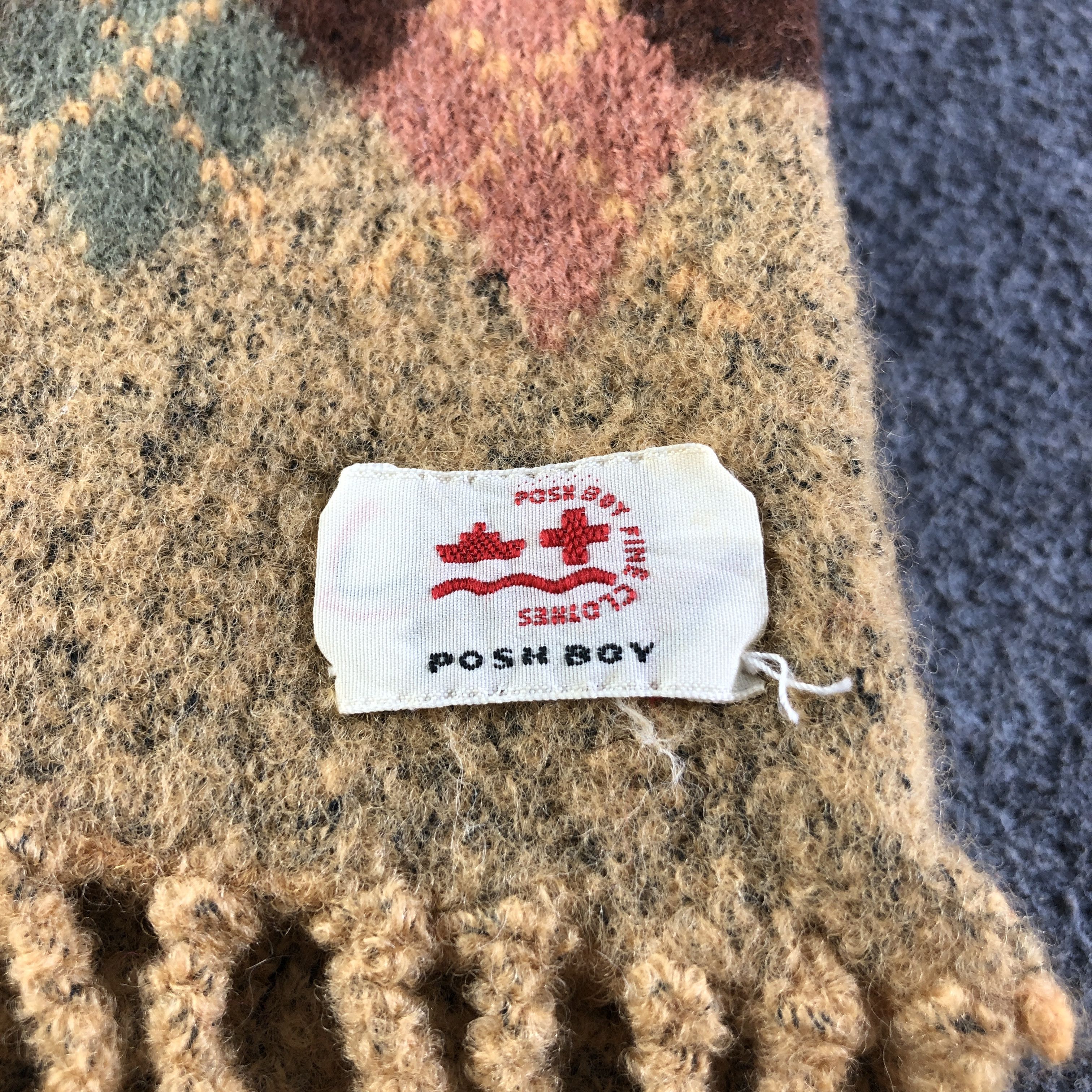 Vintage Posh Boy Wool Scarf Muffler Neckwear V2723 Size ONE SIZE - 5 Thumbnail