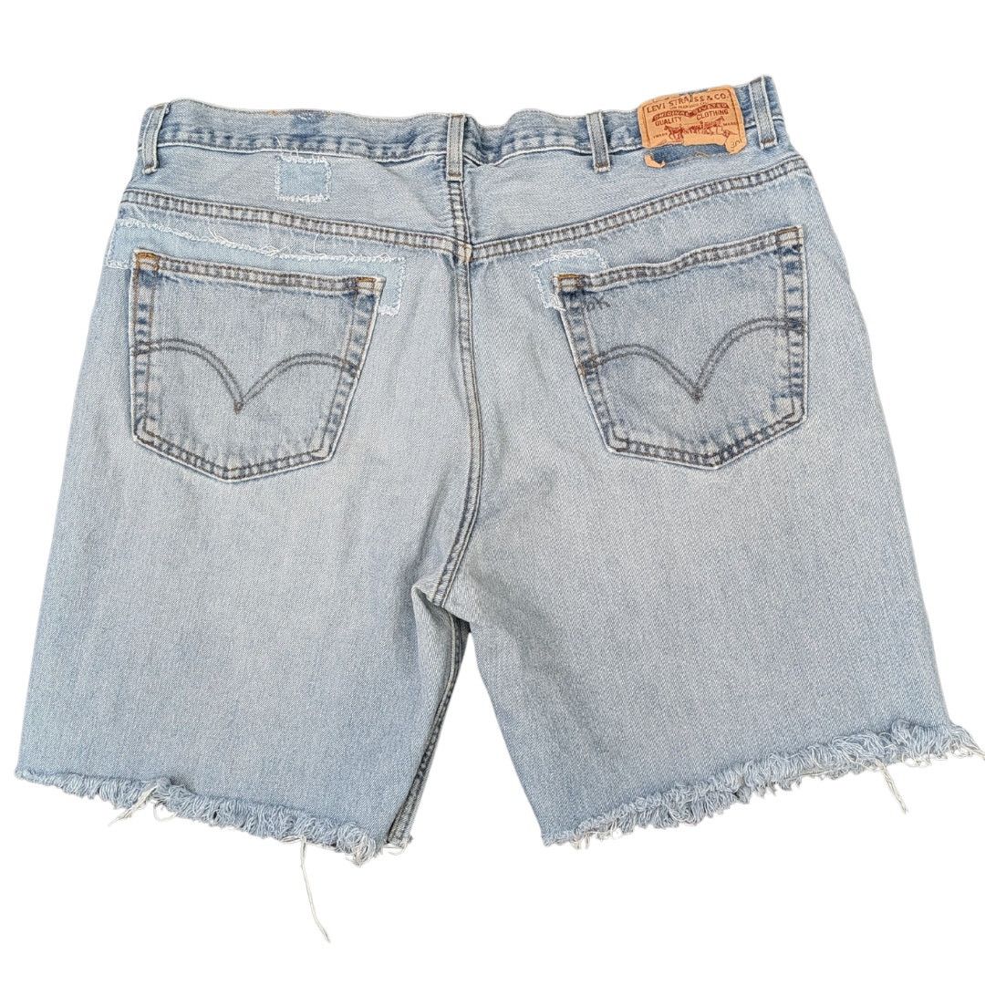 Levi's Levi's 505 Relaxed Fit Grunge Cut-off Denim Shorts | 40" Size US 40 / EU 56 - 2 Thumbnail