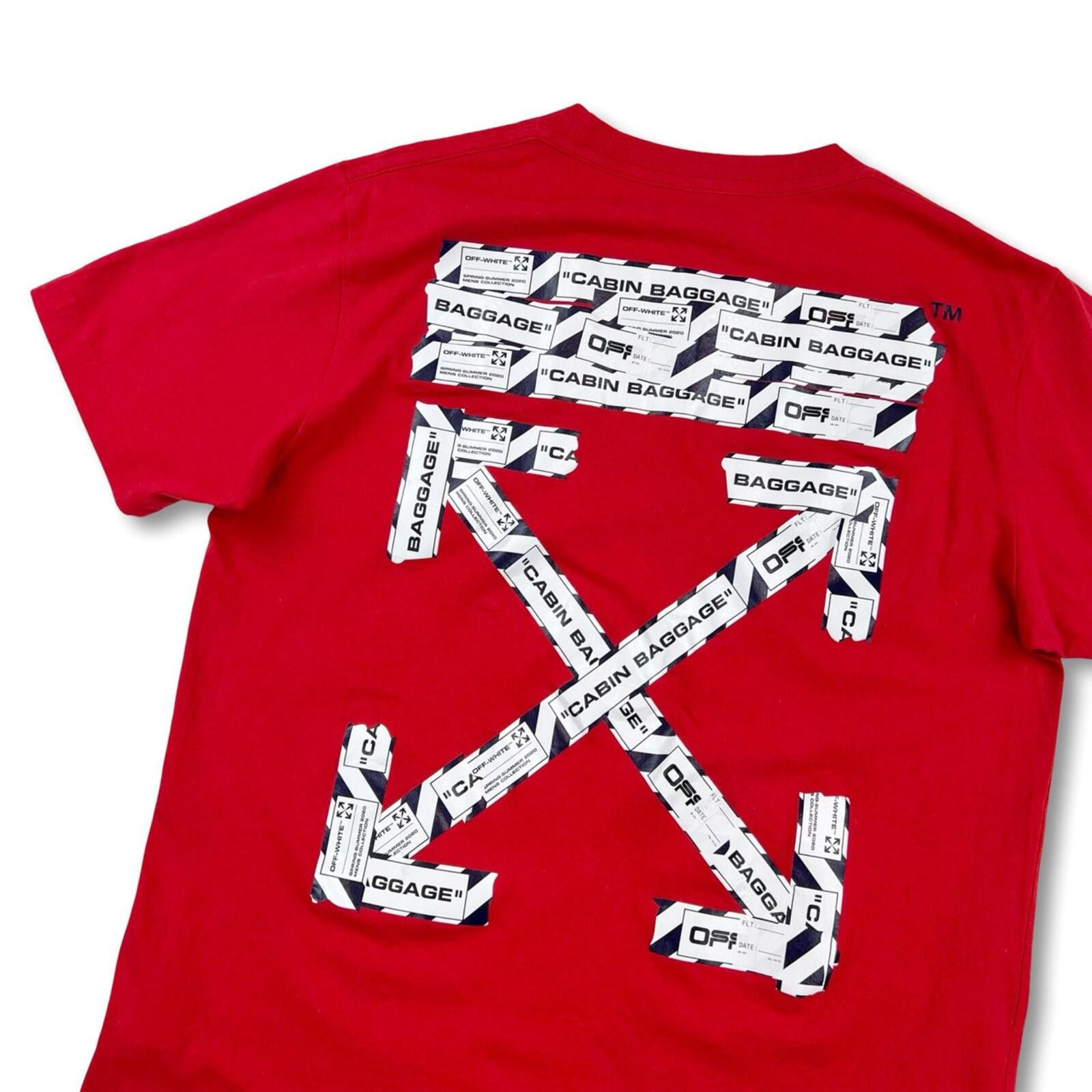 Off-White Off-White Airport Tape Arrows Red T Shirt Size US XL / EU 56 / 4 - 1 Thumbnail