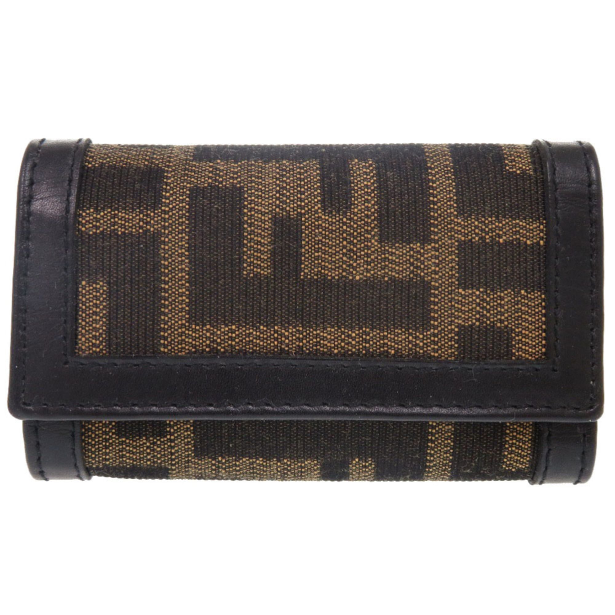 Fendi Like new Fendi Zucca canvas and leather brown 6-ring key case 1138 Size ONE SIZE - 1 Thumbnail