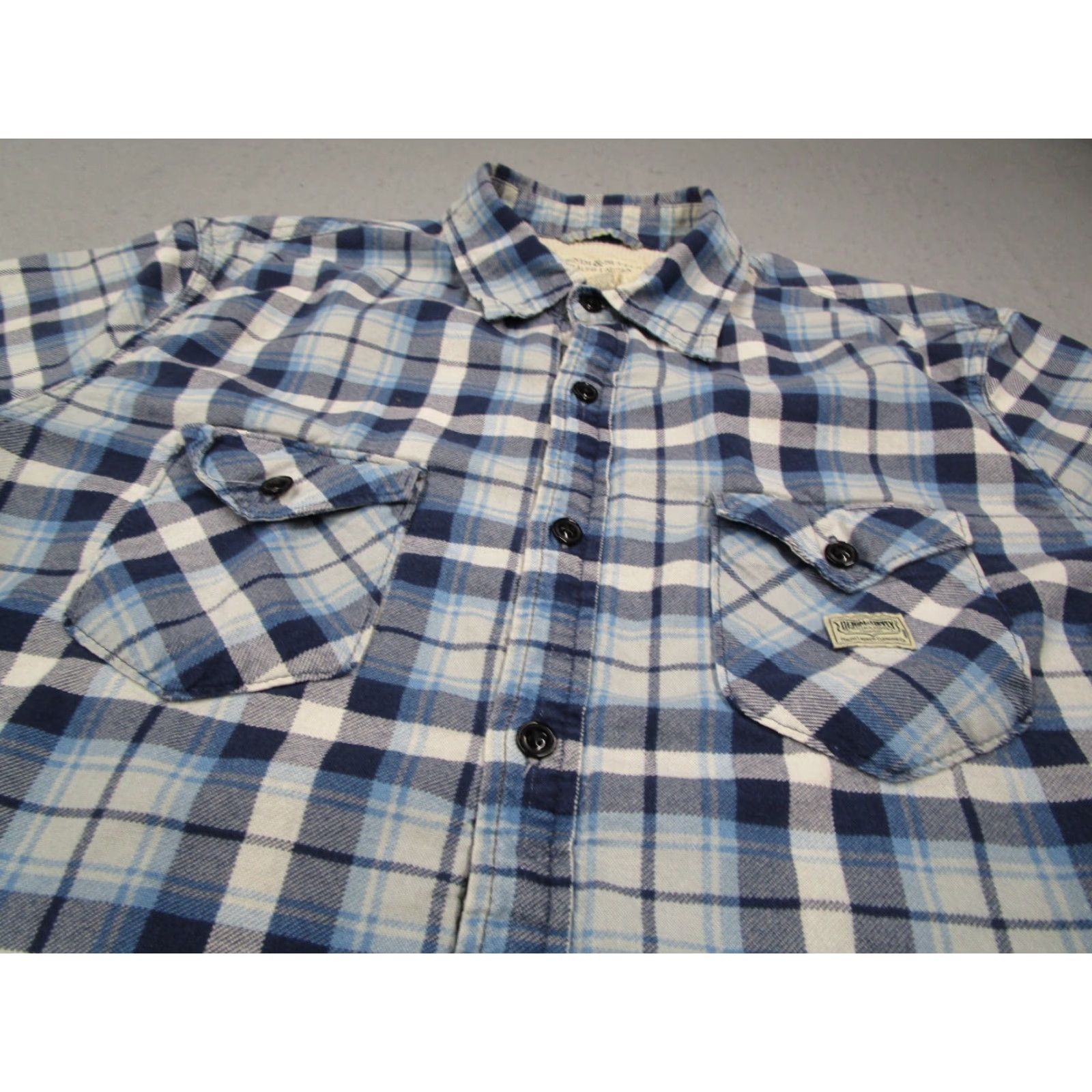 Ralph Lauren DENIM & SUPPLY Ralph Lauren Shirt Mens Large Blue Thermal Lined Button Up Workwear Size US L / EU 52-54 / 3 - 2 Thumbnail