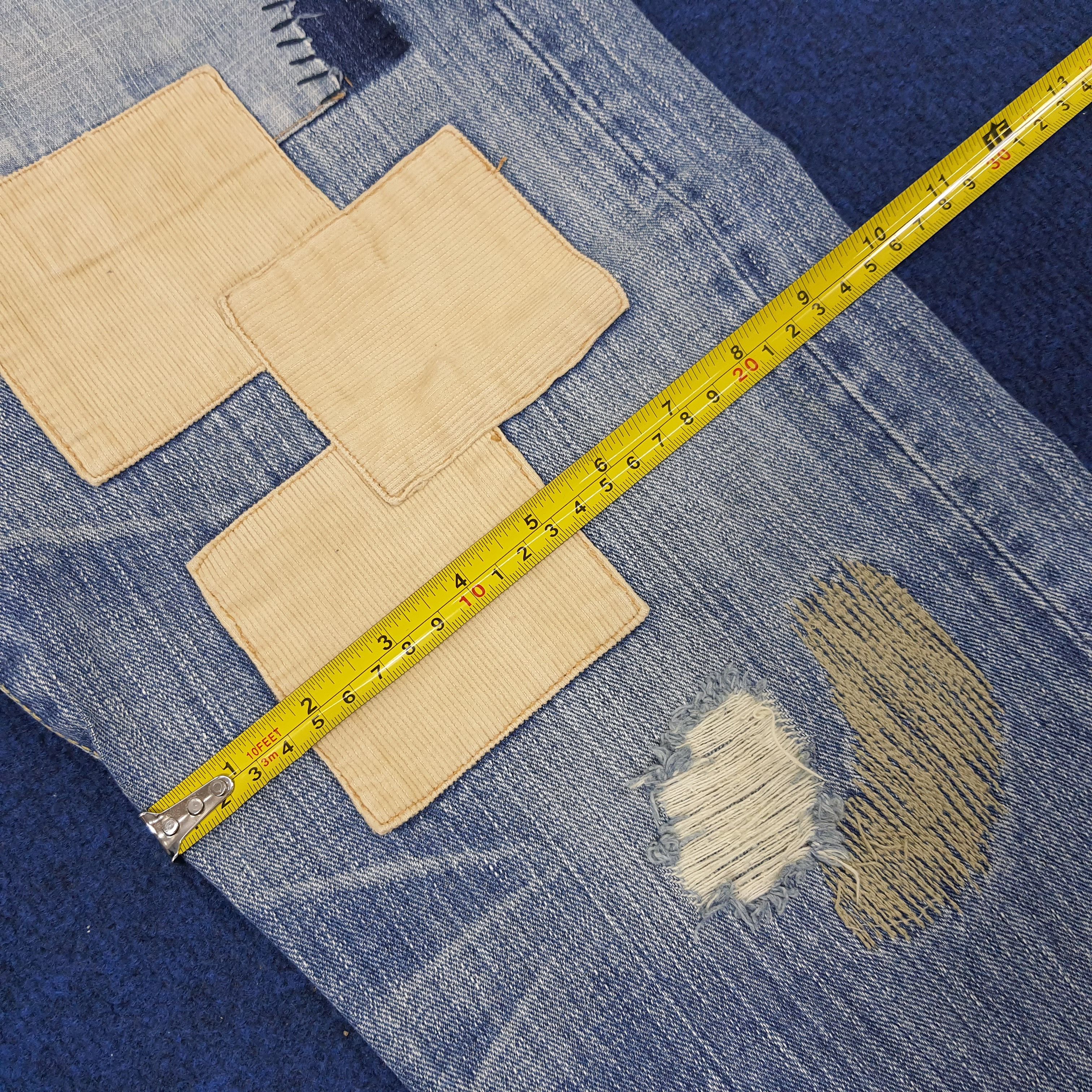 Designer × Vintage Vintage Exhibitionist Patchwork Design Denim Jeans Size US 32 / EU 48 - 14 Thumbnail