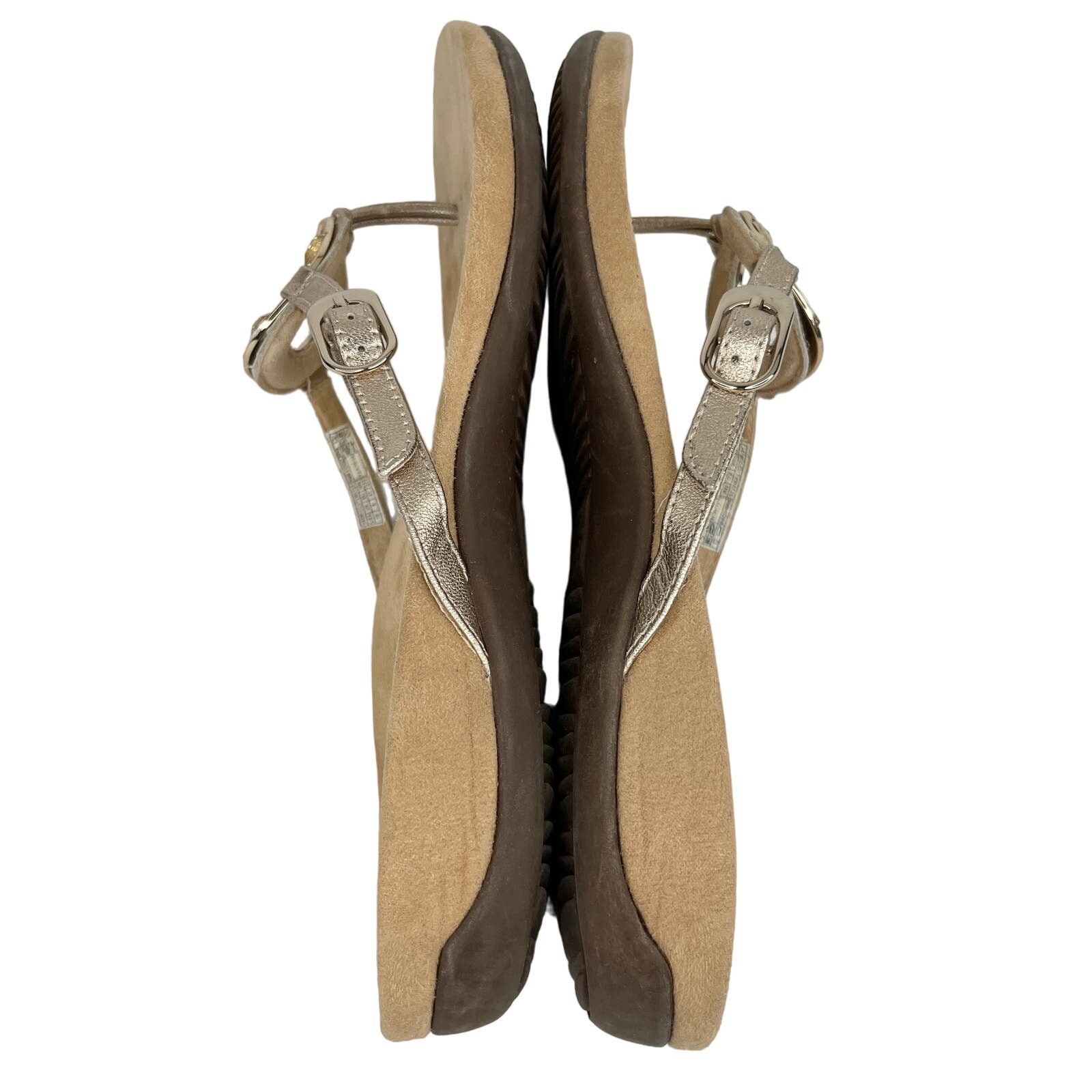 Vionic Vionic Ricci Orthotic Leather Thong Sandals 10 Gold Size US 10 / IT 40 - 3 Thumbnail