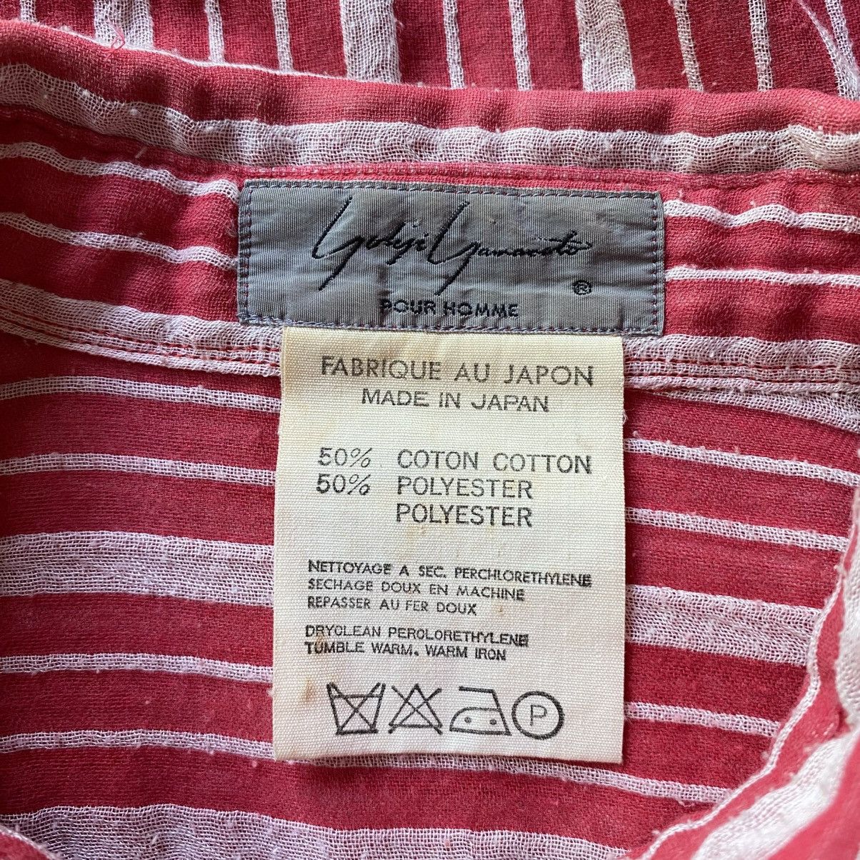 Yohji Yamamoto Yohji Yamamoto Red & White Stripe Shirt Dress Size US XXL / EU 58 / 5 - 12 Thumbnail